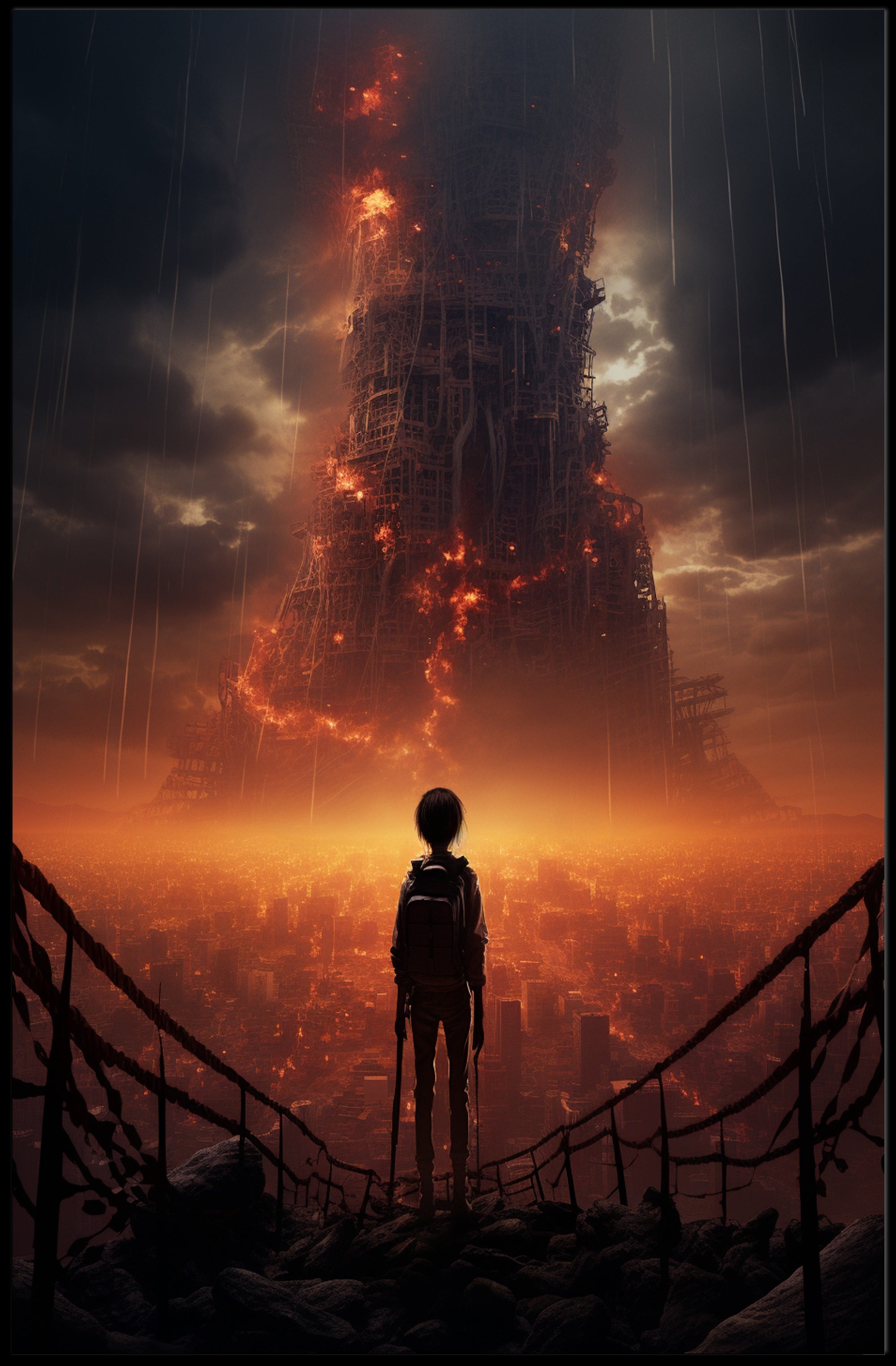 The Burning Tower Poster