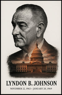 Lyndon B. Johnson 36th President of the United States Reflections Poster