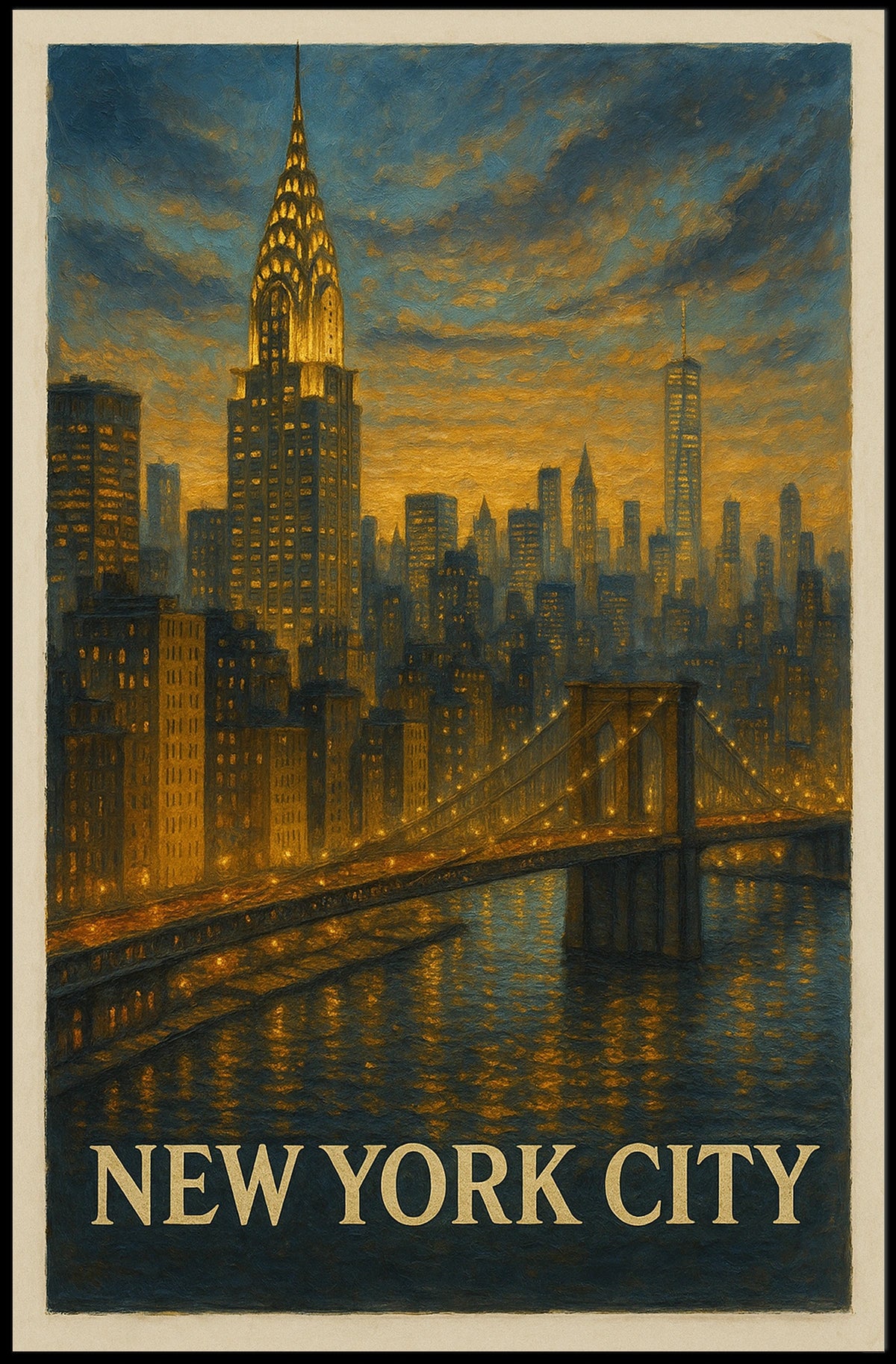 New York City Skyline Poster