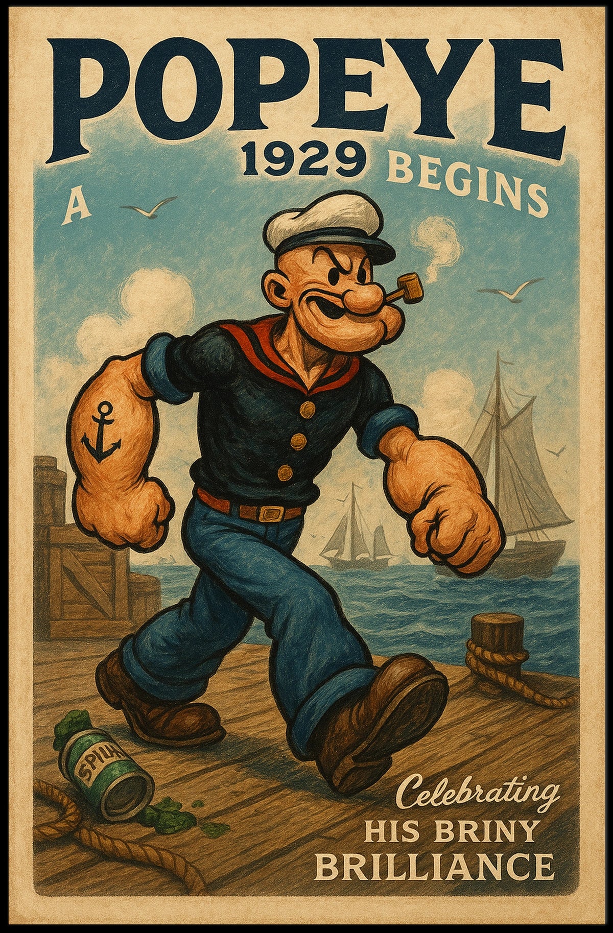Popeye 1929 Art Poster POP-140