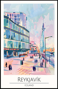 Vibrant Reykjavik Poster PosterGoat