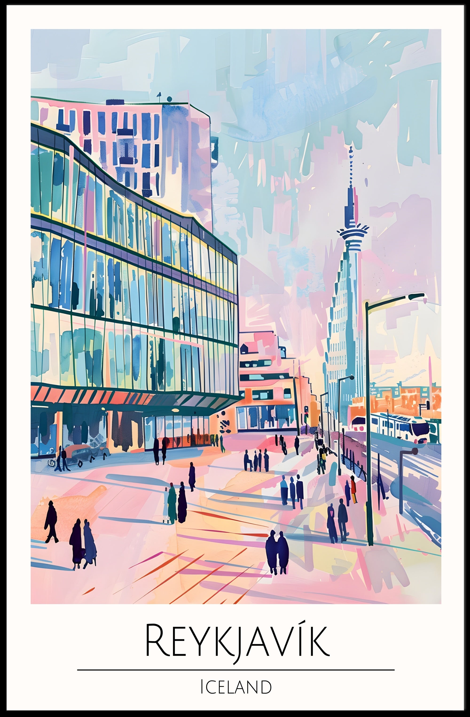 Vibrant Reykjavik Poster PosterGoat