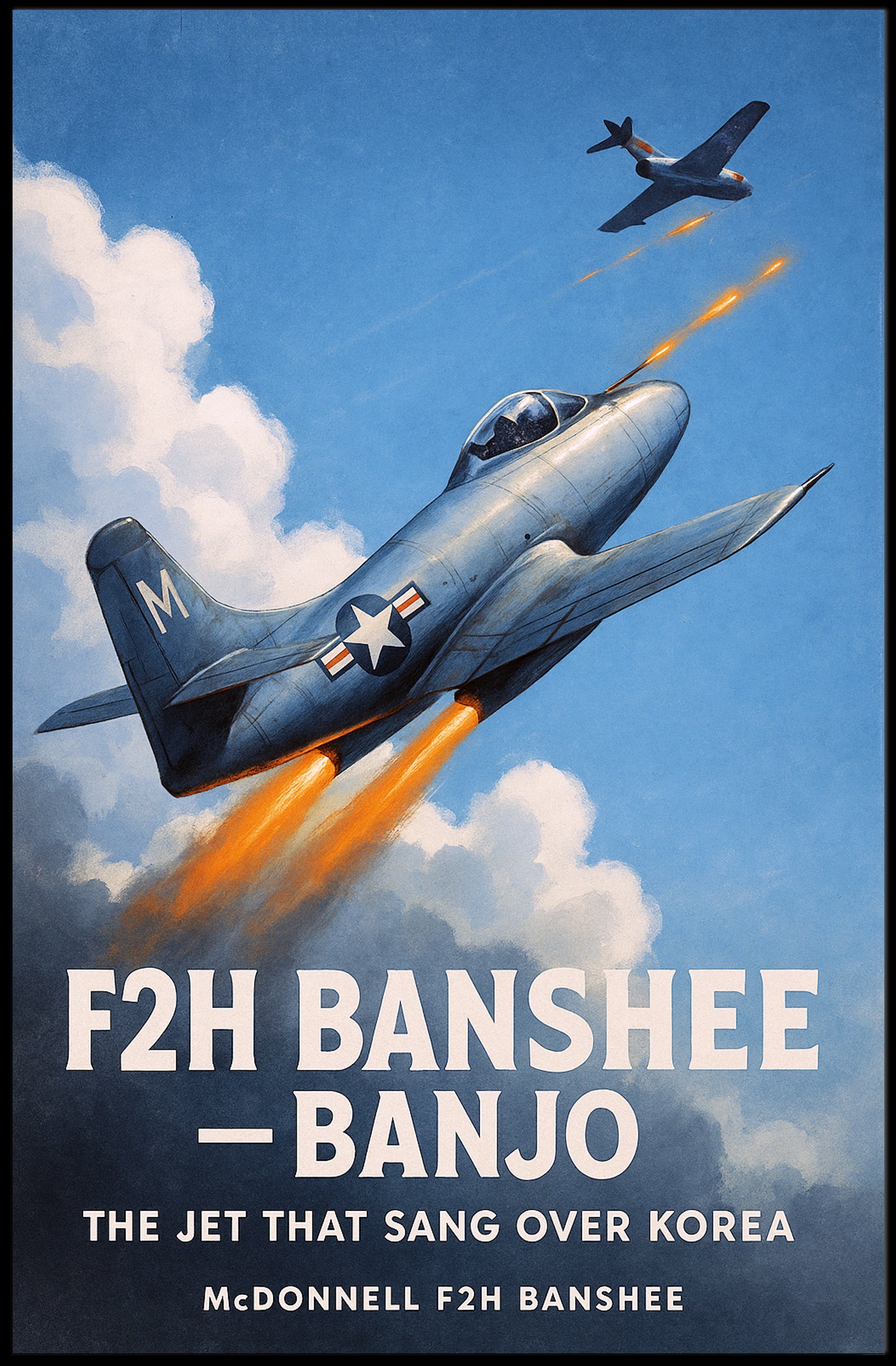 The Jet That Sang Over Korea Poster PosterGoat