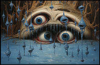 Surreal Face with Eyes Fantasy or Mythology Poster