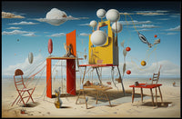 Surreal Desert Dreamscape Artistic Poster