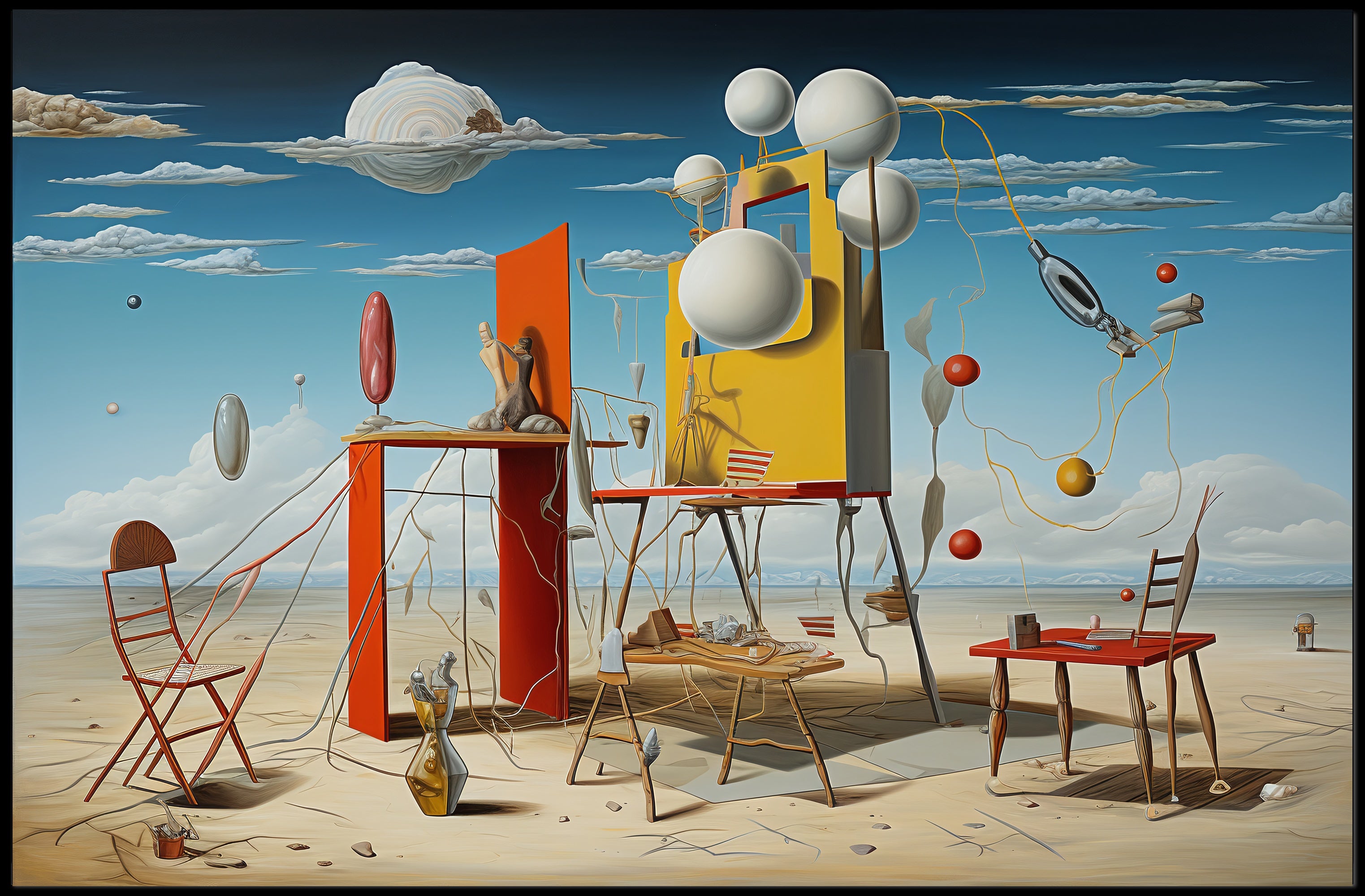 Surreal Desert Dreamscape Artistic Poster