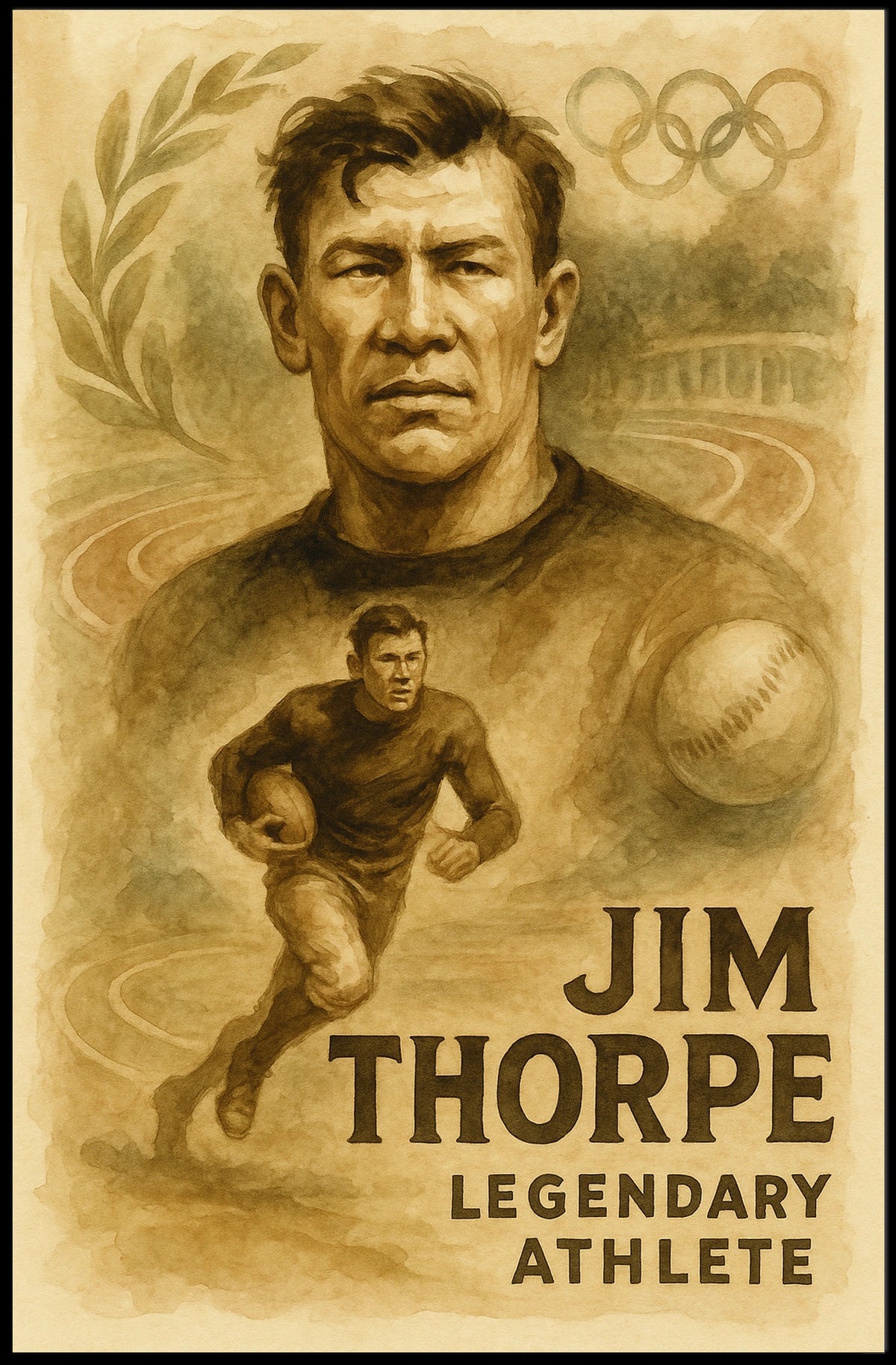 Celebrating Jim Thorpe A Legendary Athlete Jim Thorpe Poster