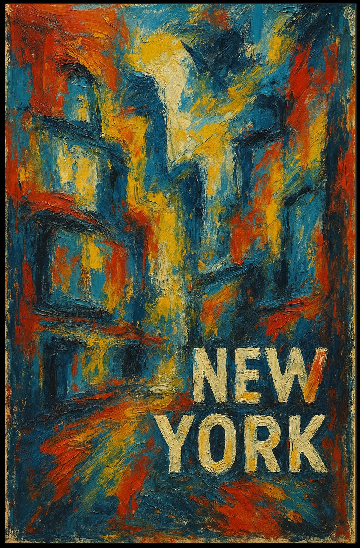 New York Abstract Abstract Poster