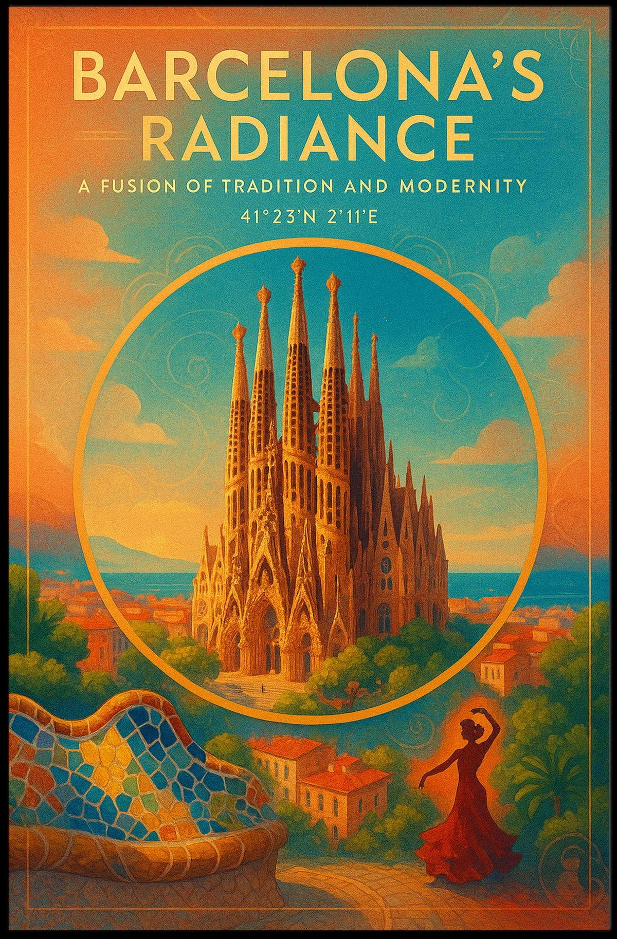 Barcelonas Radiance Poster