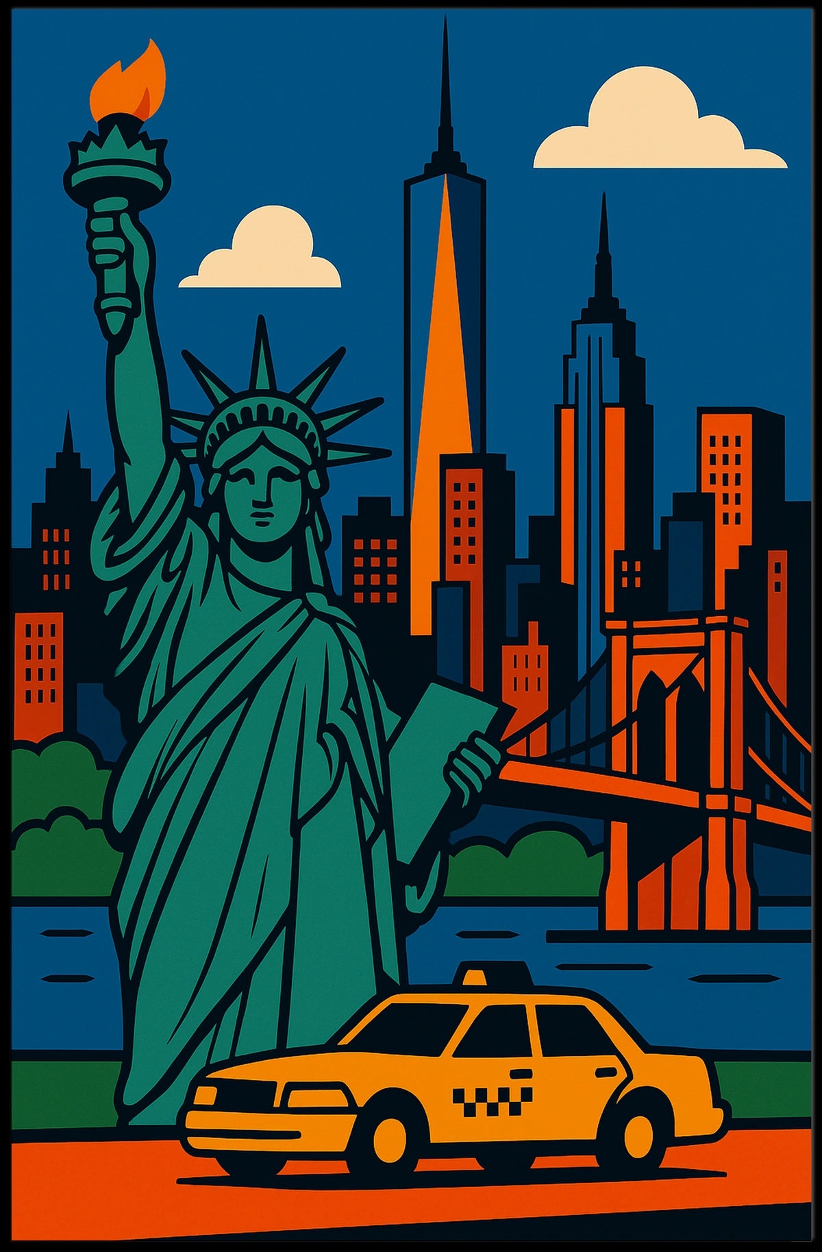 Abstract Art Poster: Vibrant Colors and Emotions