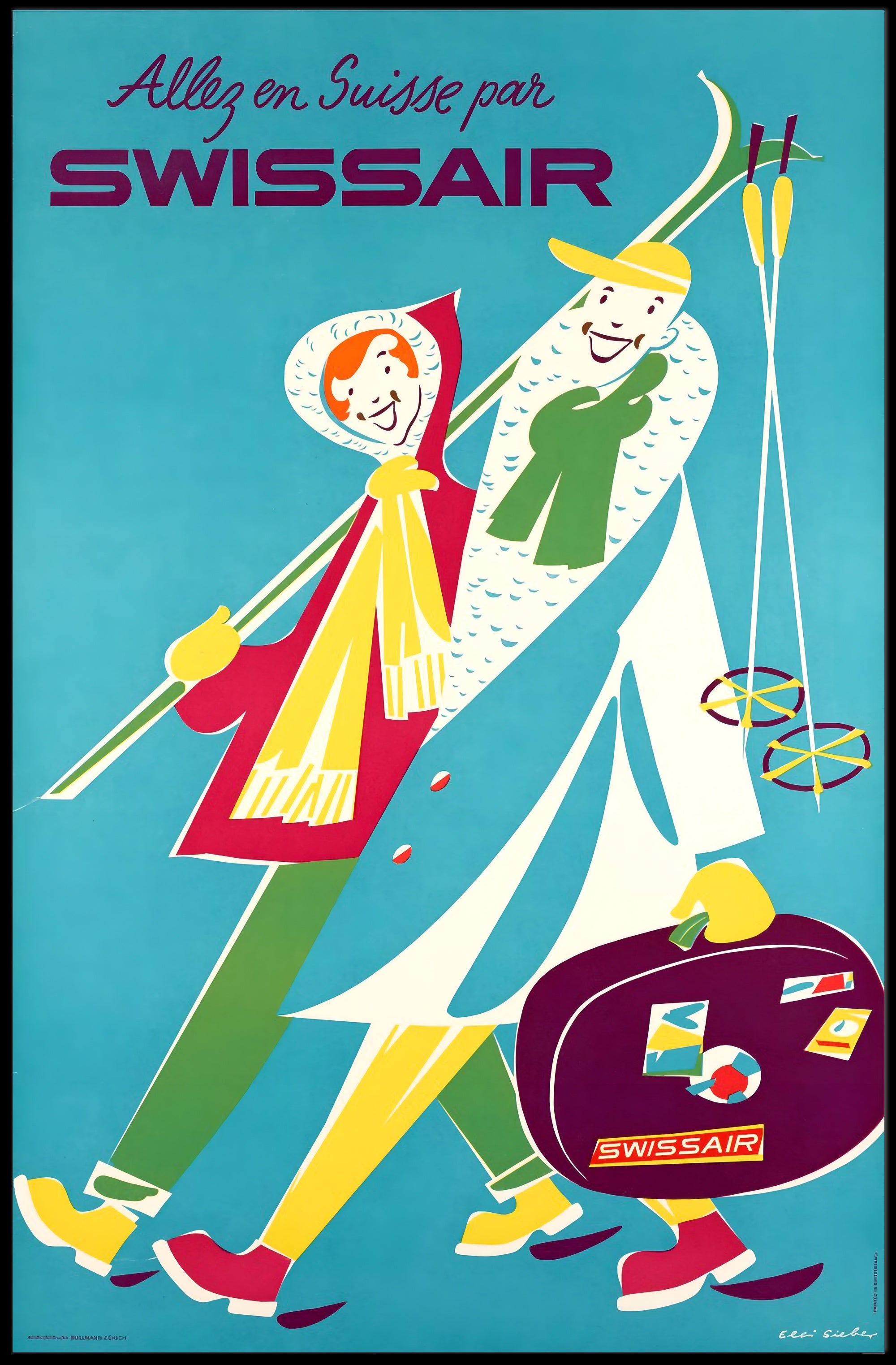 Travel to Switzerland with Swissair Poster PosterGoat