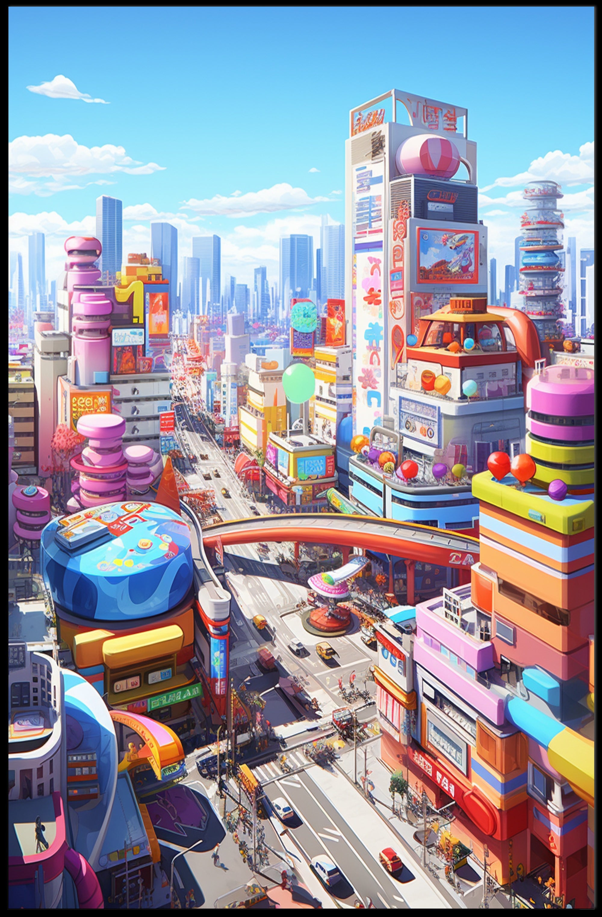 Vibrant Cityscape Poster