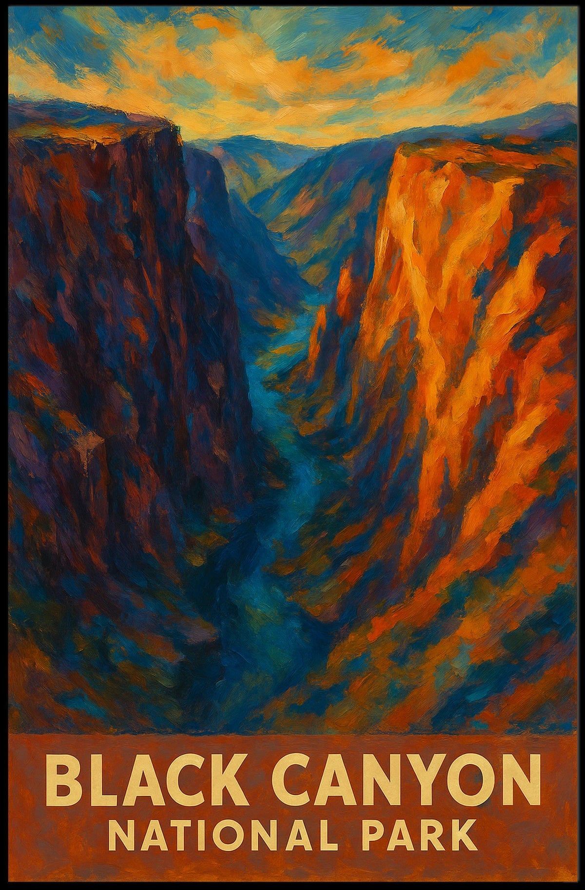 Black Canyon National Park Poster Wall Art 18x24 Print