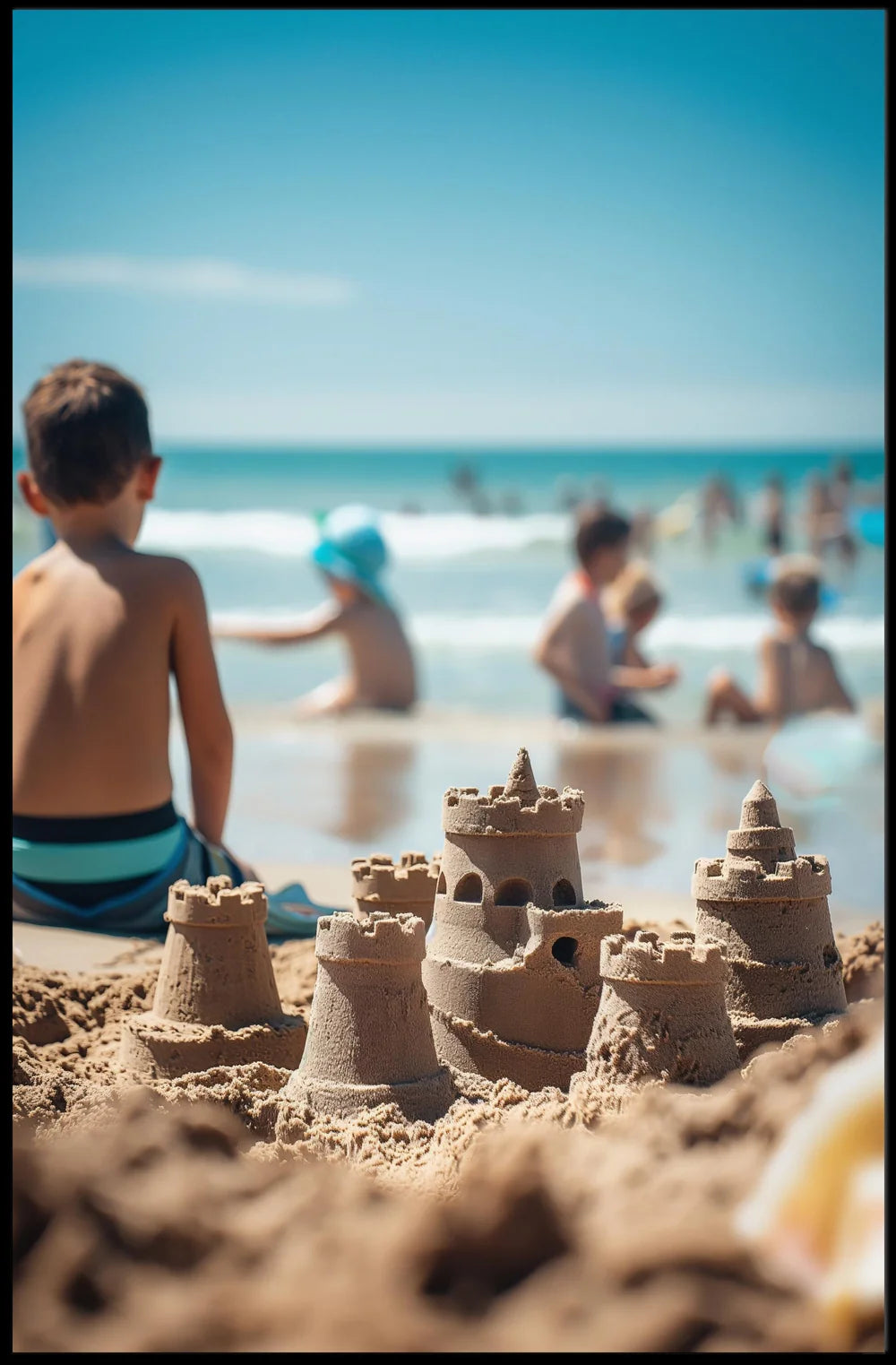 Vintage Parisian Skyline with Eiffel Tower Poster