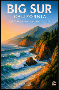 Big Sur - Where the Mountains Meet the Sea Poster PosterGoat