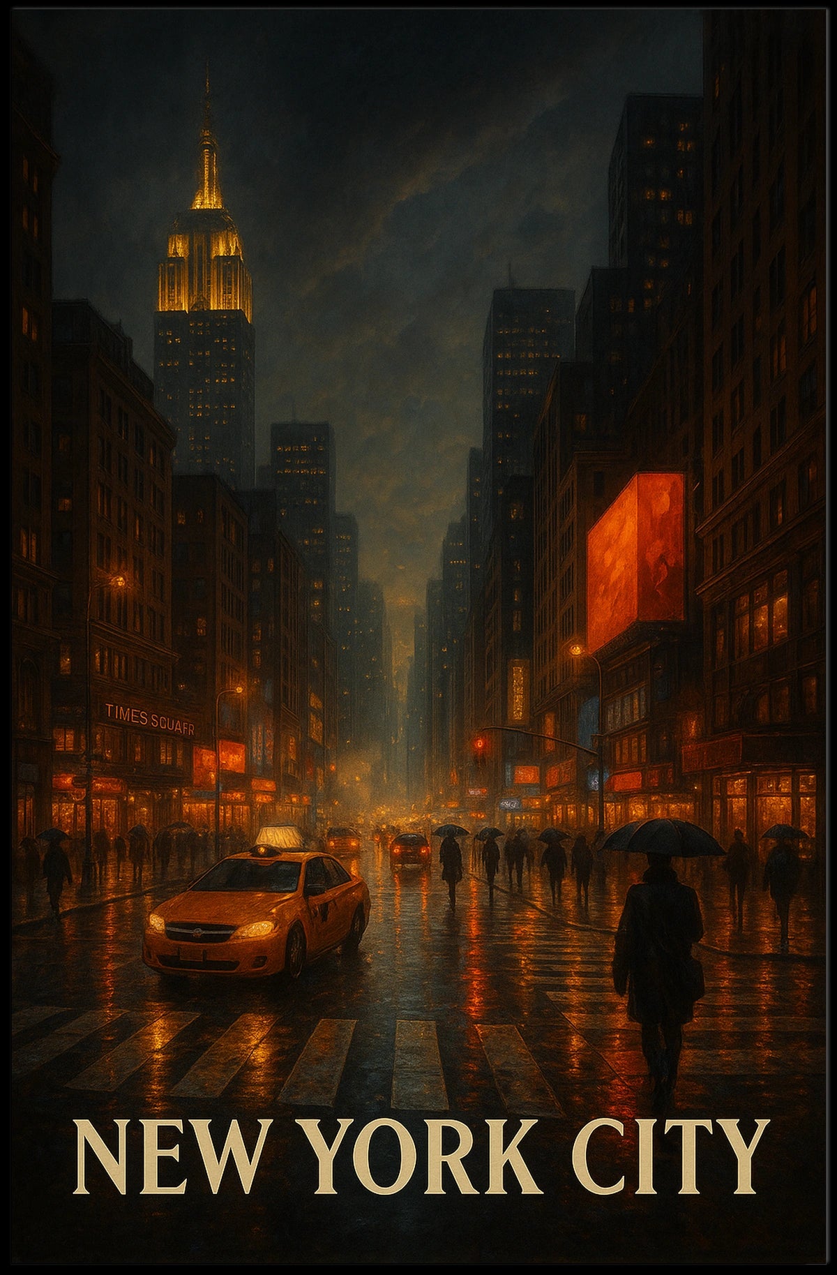 New York City Nightscape Poster