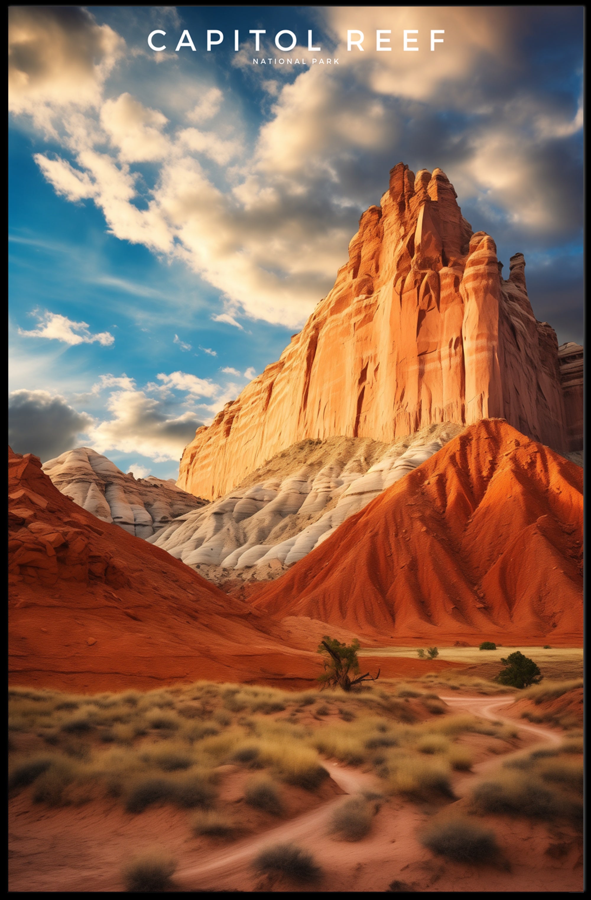 Capitol Reef Majestic Landscape Poster Print