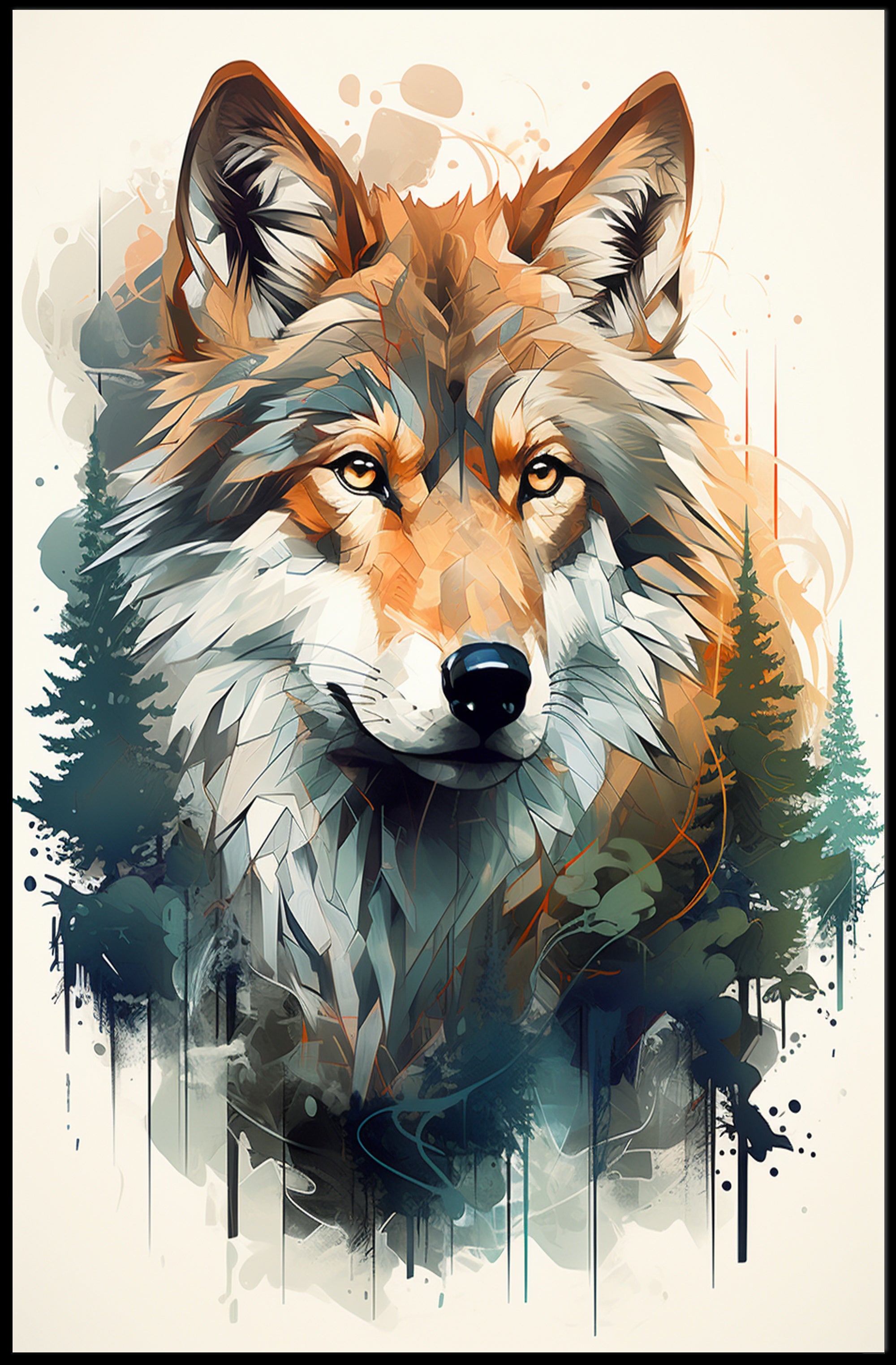 Majestic Wolf In Nature Poster PosterGoat