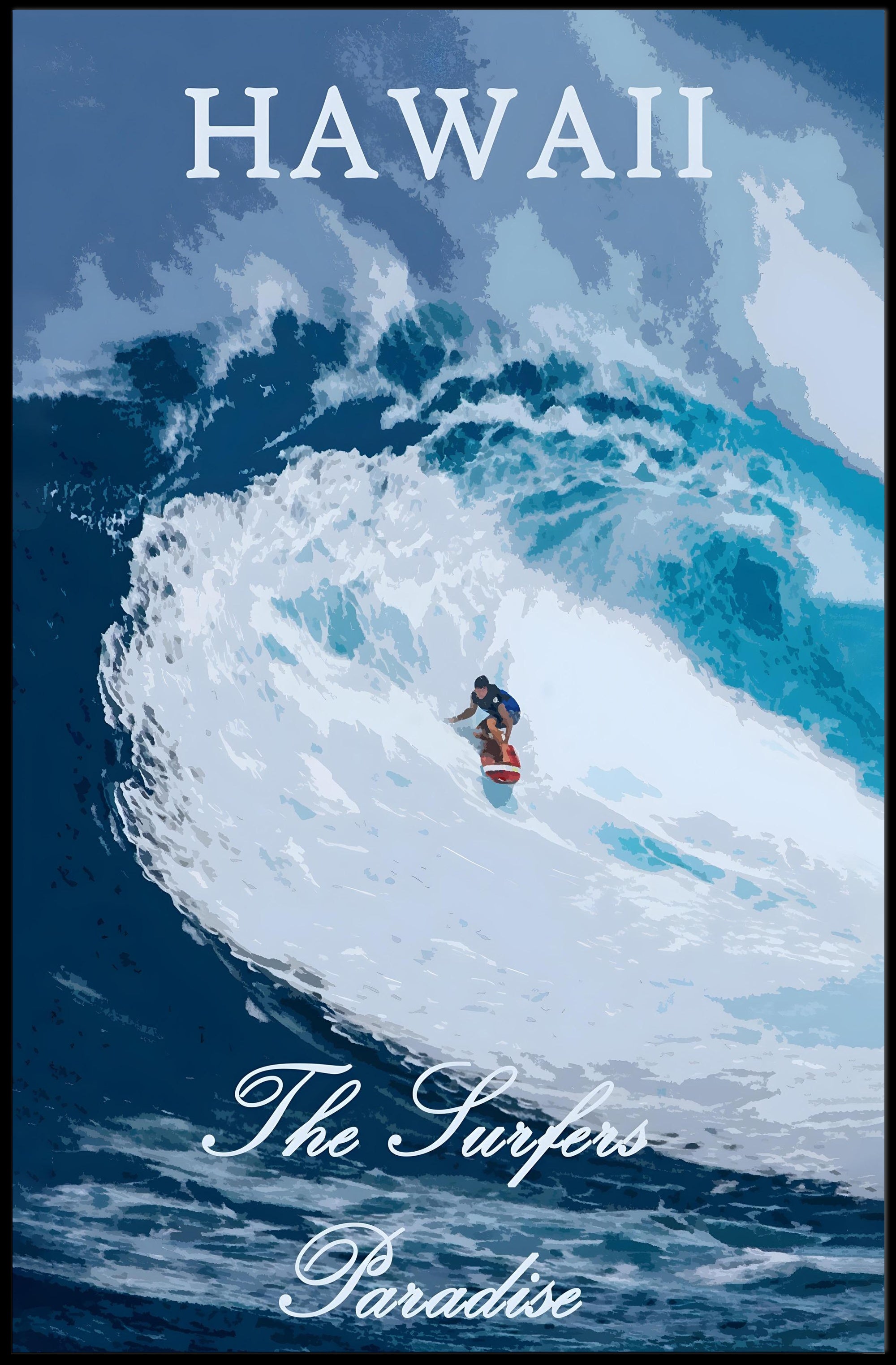 Hawaii Surf Adventure Sports Poster
