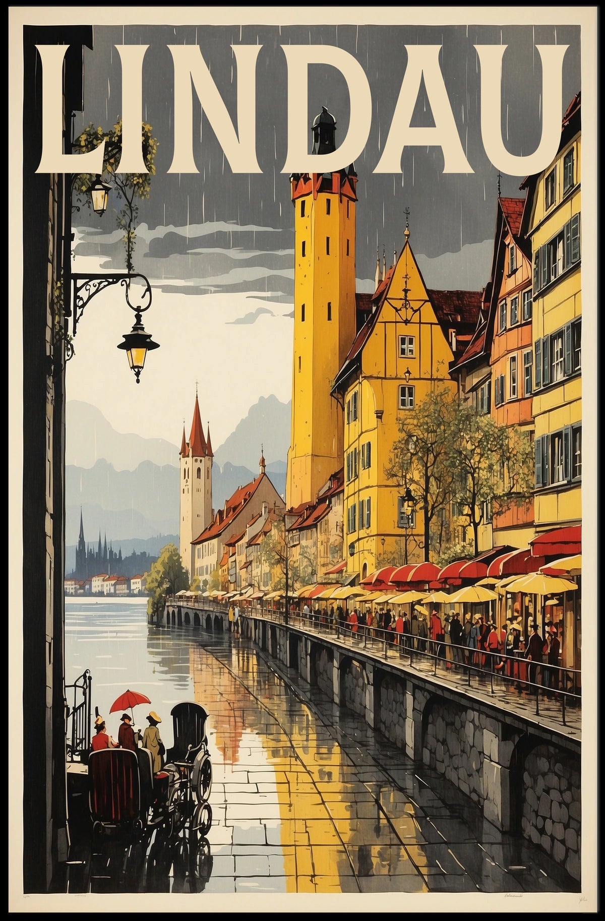 Lindau A Picturesque Lakeside Town Poster