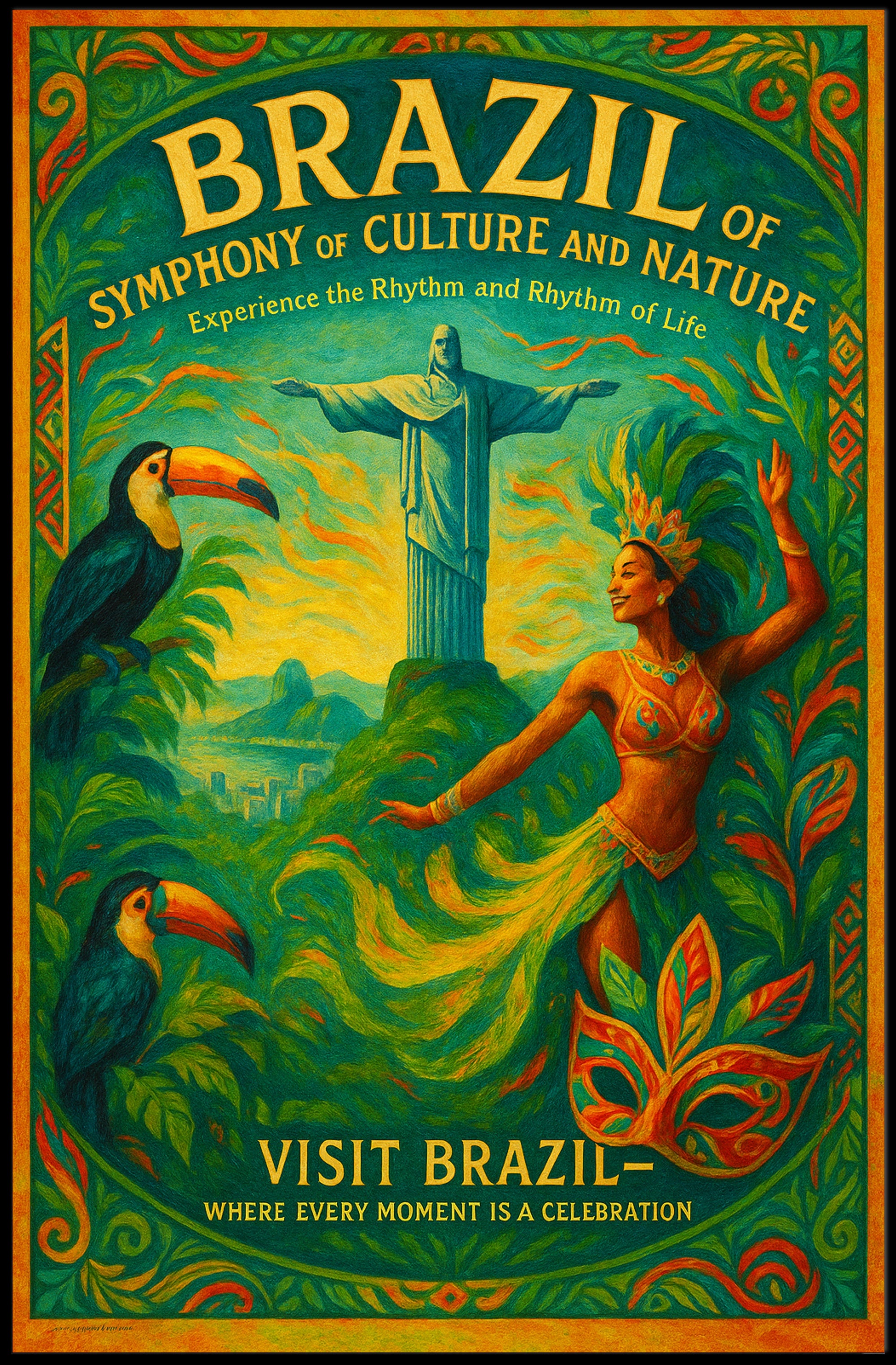 Brazil Symphony of Culture and Nature Poster