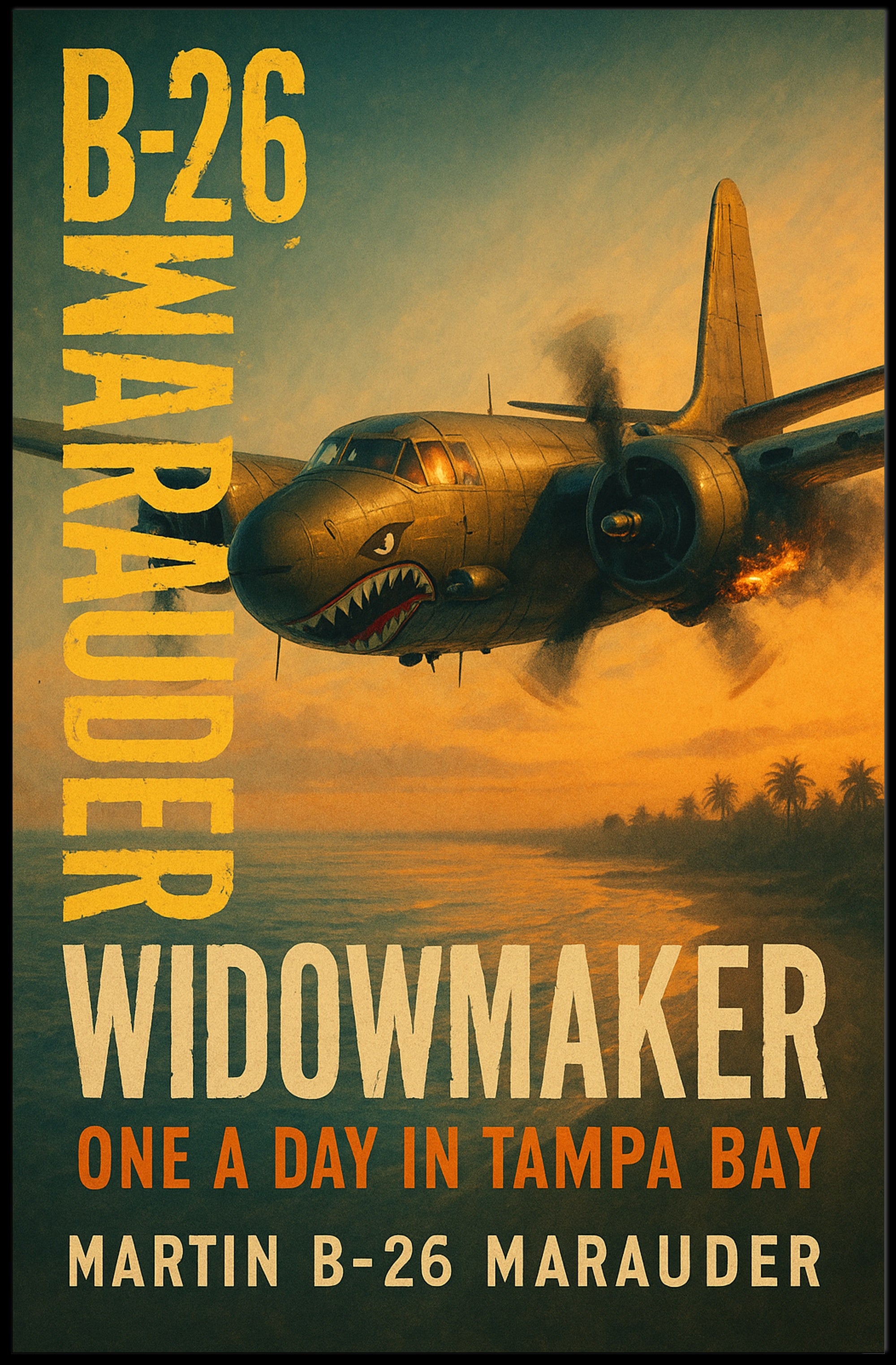 Martin B-26 Marauder WWII Bomber Aircraft Poster