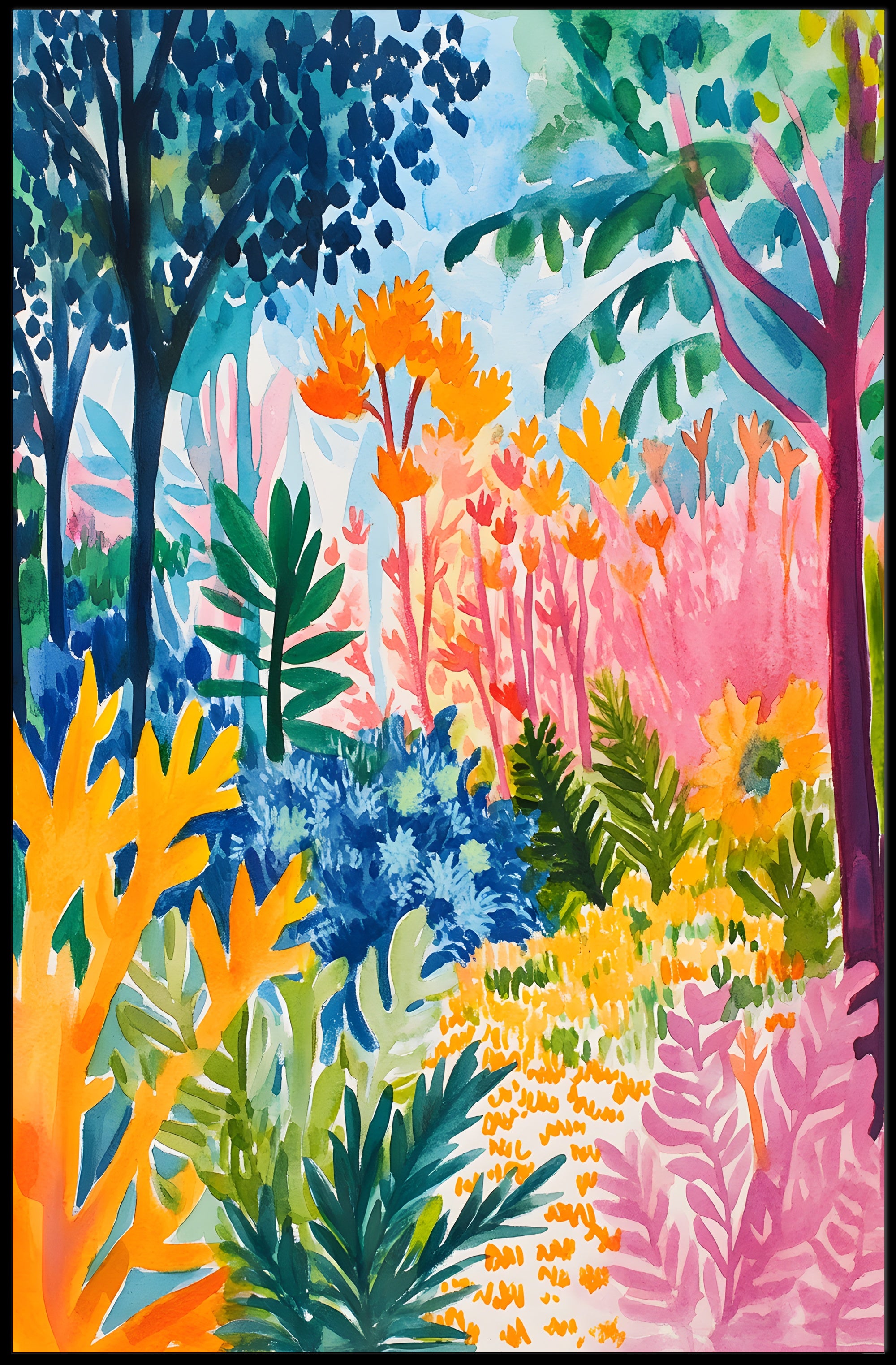 Tropical Jungle Vibe: Abstract, Artistic, or Pop Culture Poster