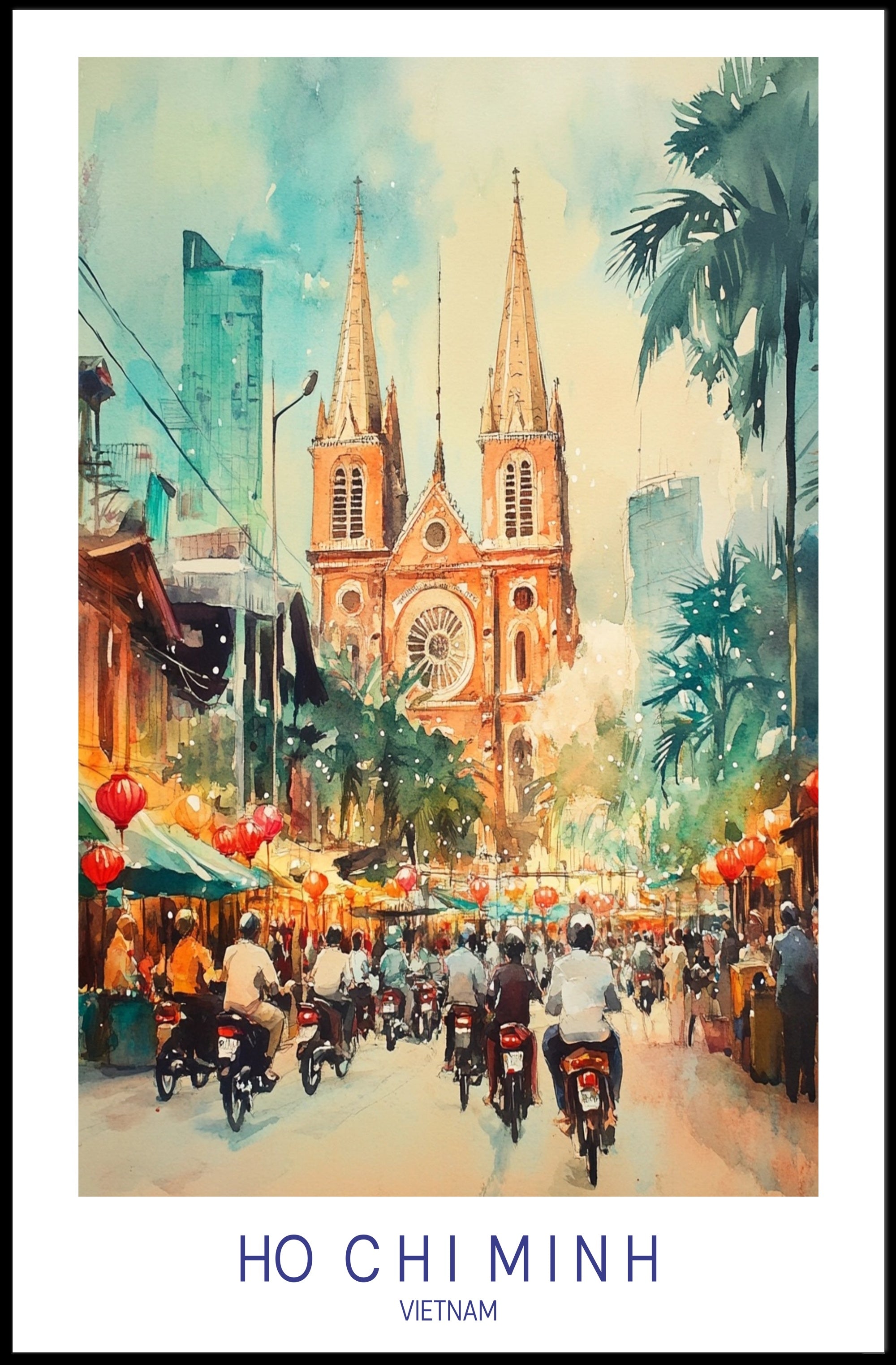 Ho Chi Minh City Vibrance Poster PosterGoat