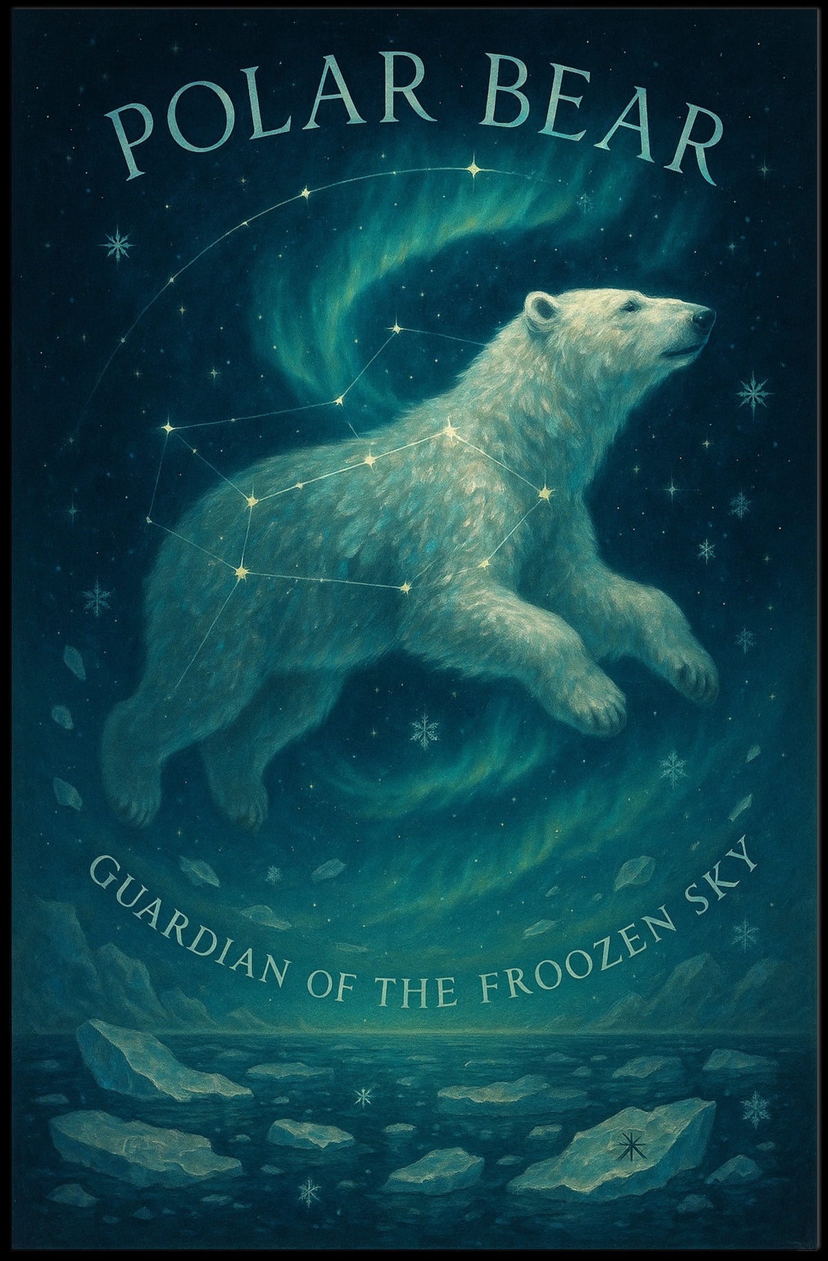 Polar Bear Guardian of the Frozen Sky Poster