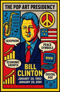 Bill Clinton The Pop Art Presidency Poster PosterGoat