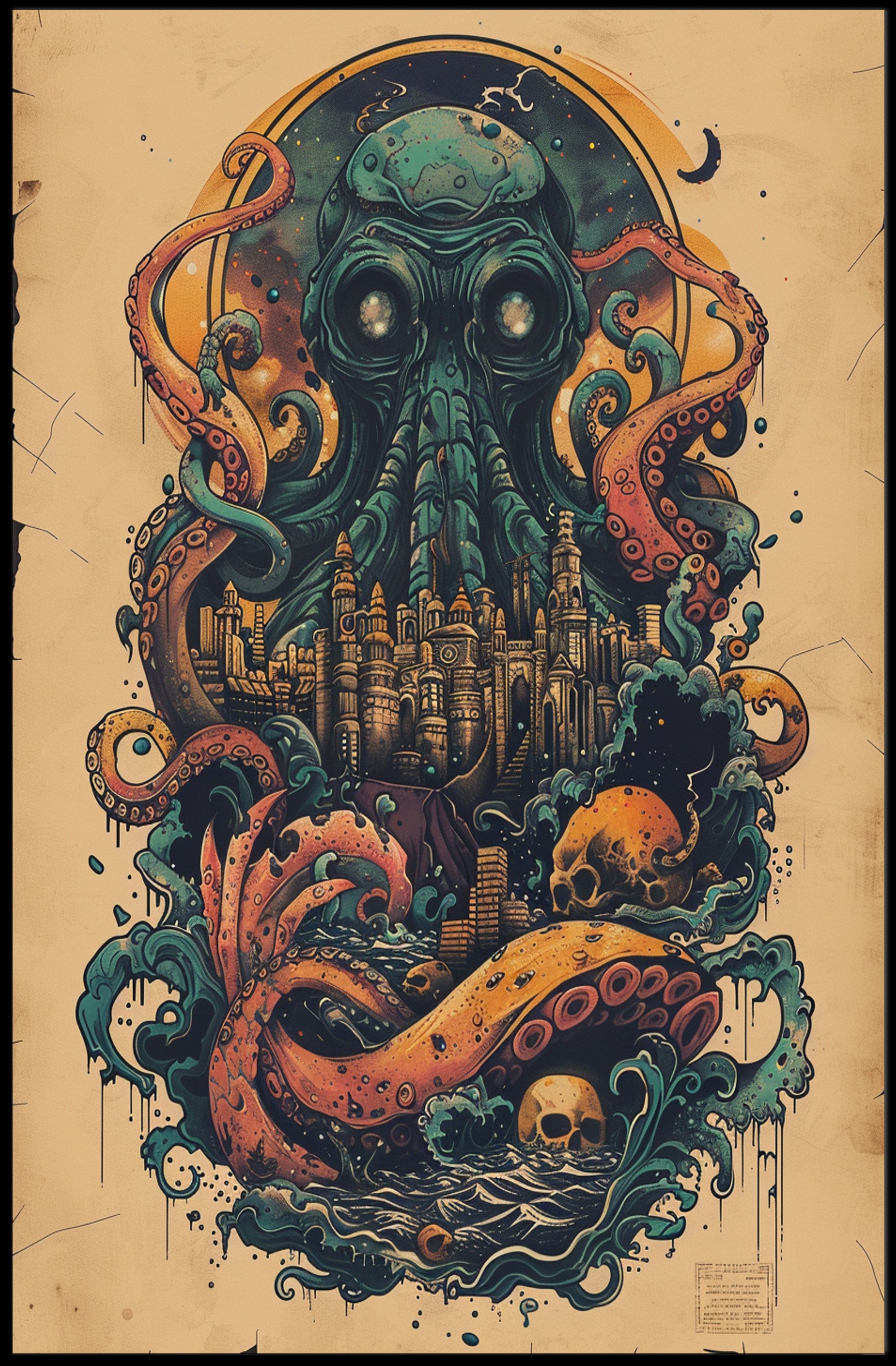 The Enigma of the Deep Wall Art Poster Print PosterGoat