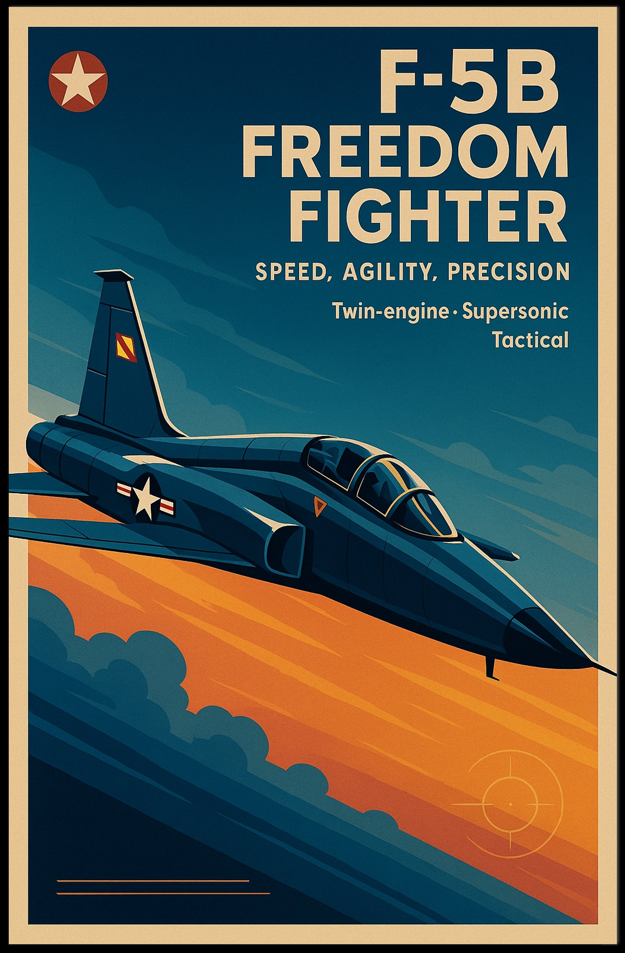 F-5B Freedom Fighter Poster PosterGoat