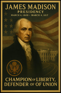 James Madison Founding Father Presidential Era Historical Poster