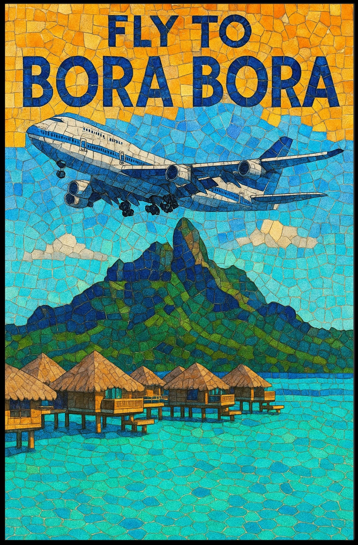 Fly To Bora Bora Poster