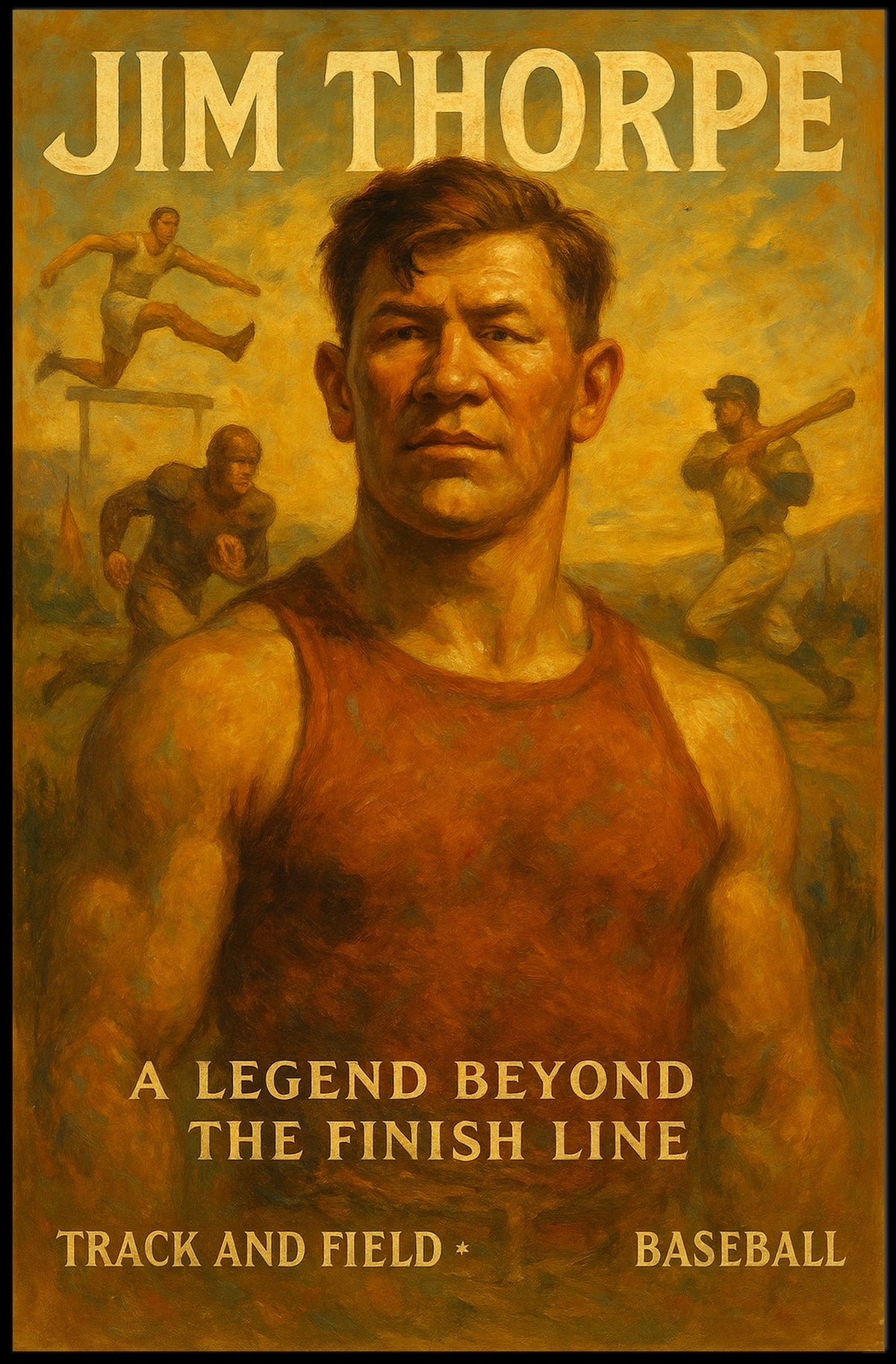 Legendary Athlete Triumph Jim Thorpe Poster