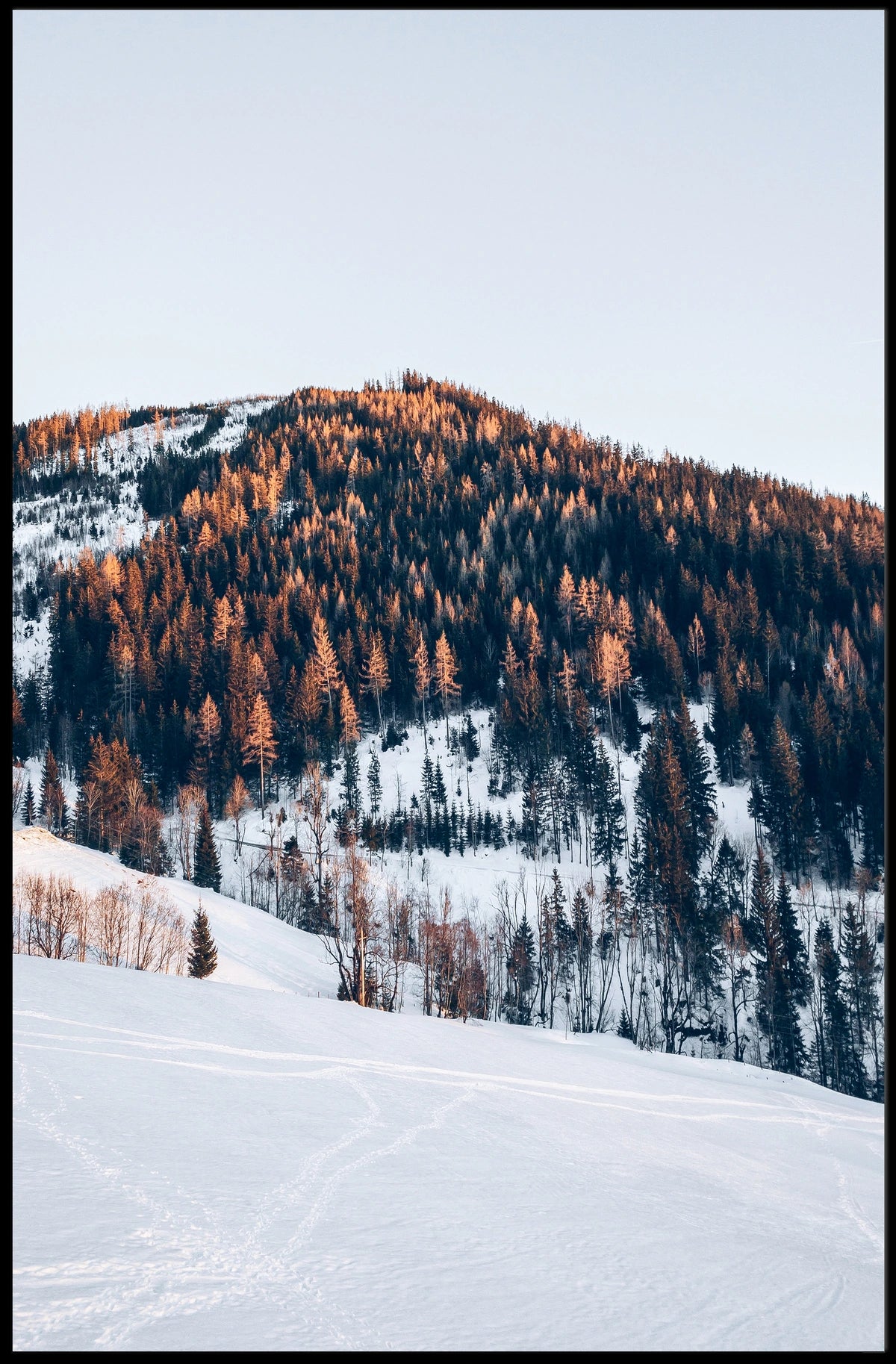 Winter Mountain Serenity Poster