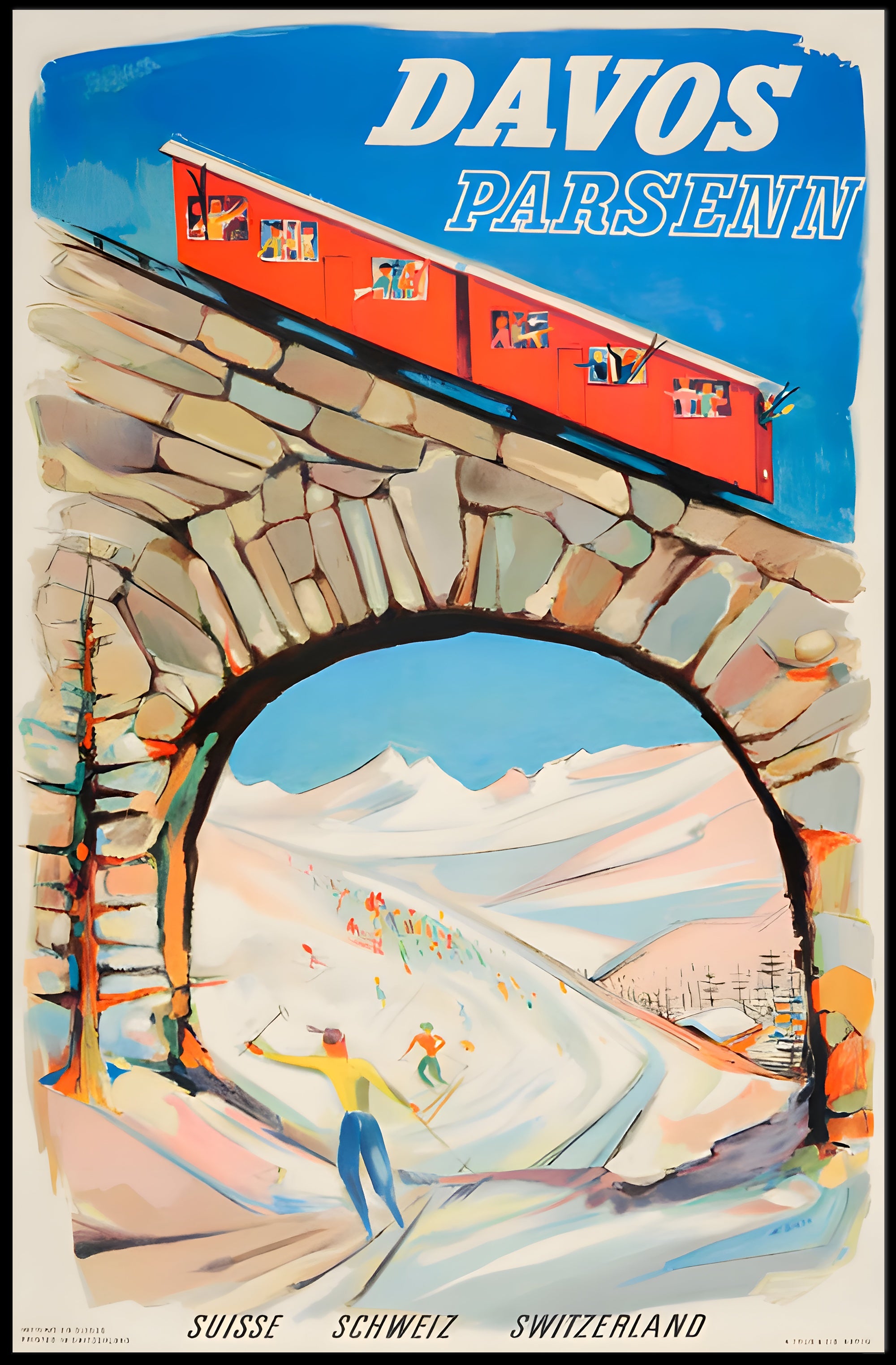 Davos Parsenn Ski Resort Poster PosterGoat