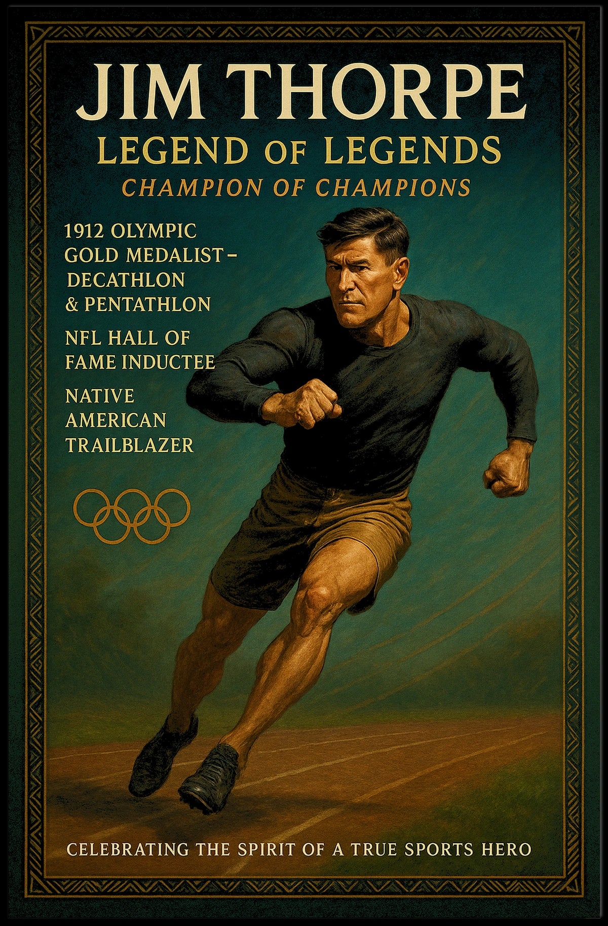 Jim Thorpe Iconic Sports Legend Jim Thorpe Poster