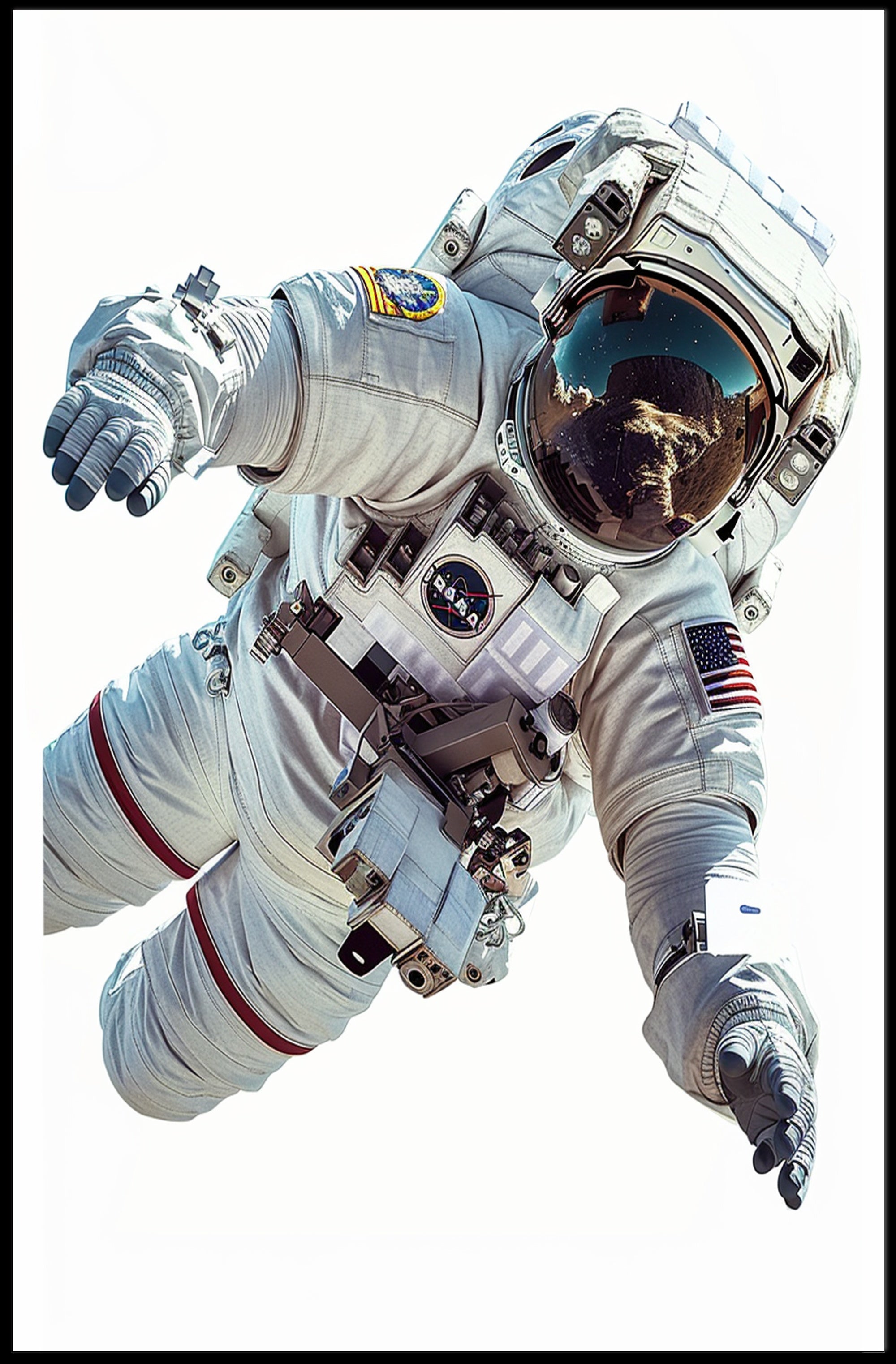 Howling Wolf Blood Moon Forest Art Poster PosterGoat