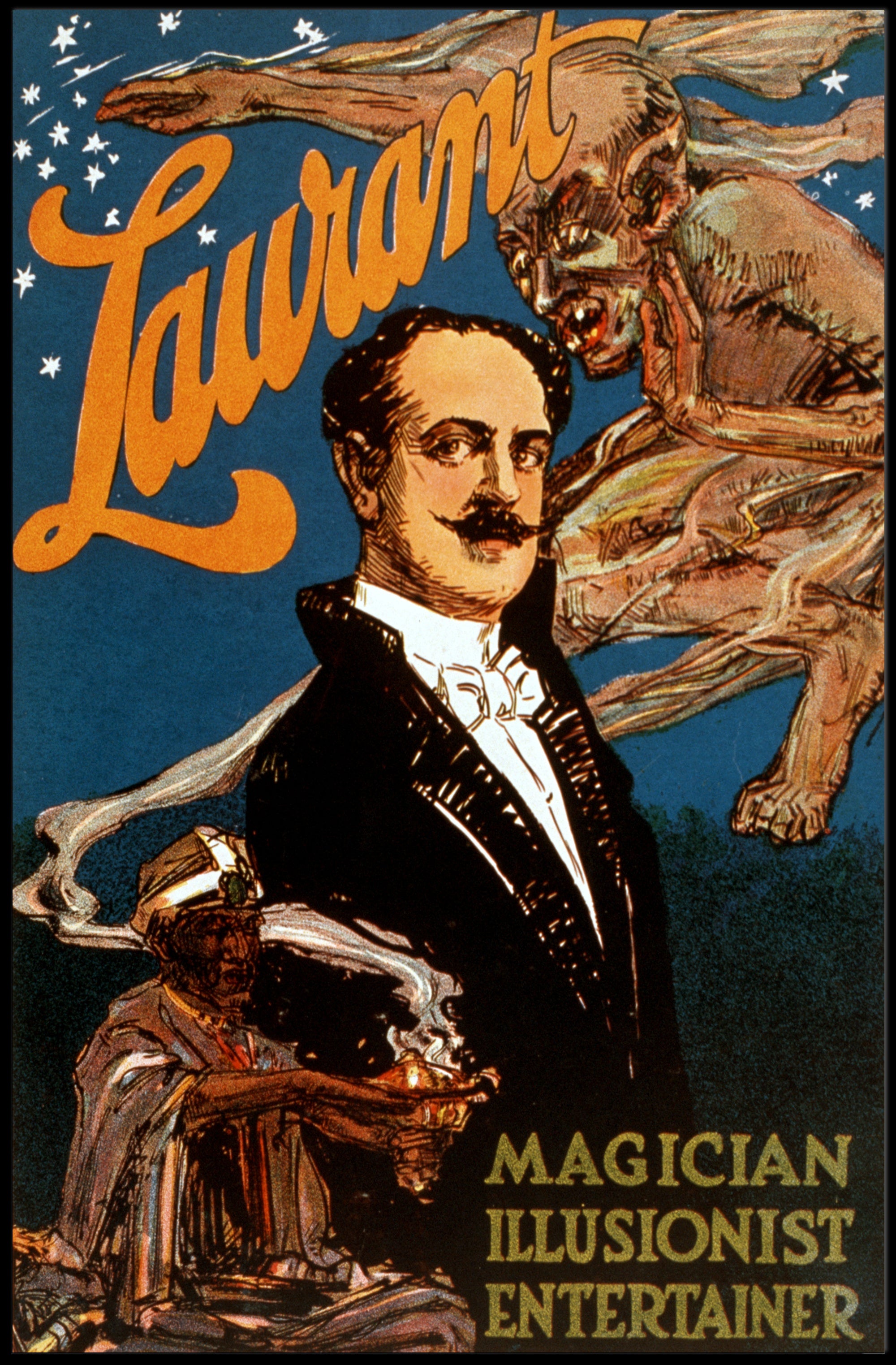 Vintage Magician Laurant Drama Poster - Historical or Cultural Poster