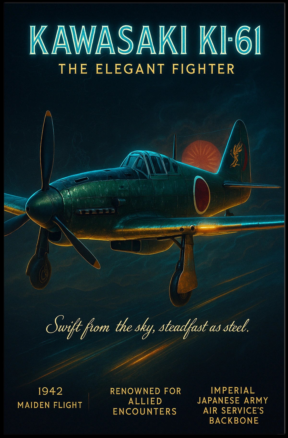 Kawasaki Ki-61 The Elegant Fighter Poster