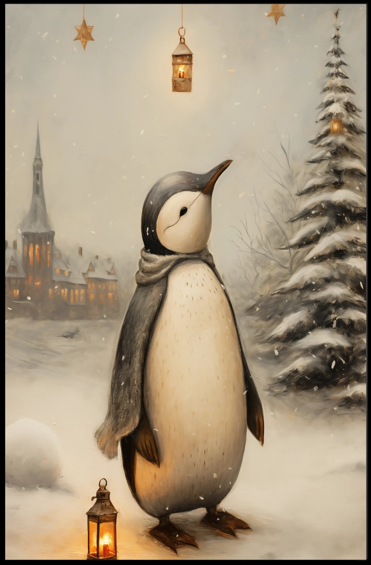 Winter Wonderland Penguin Poster