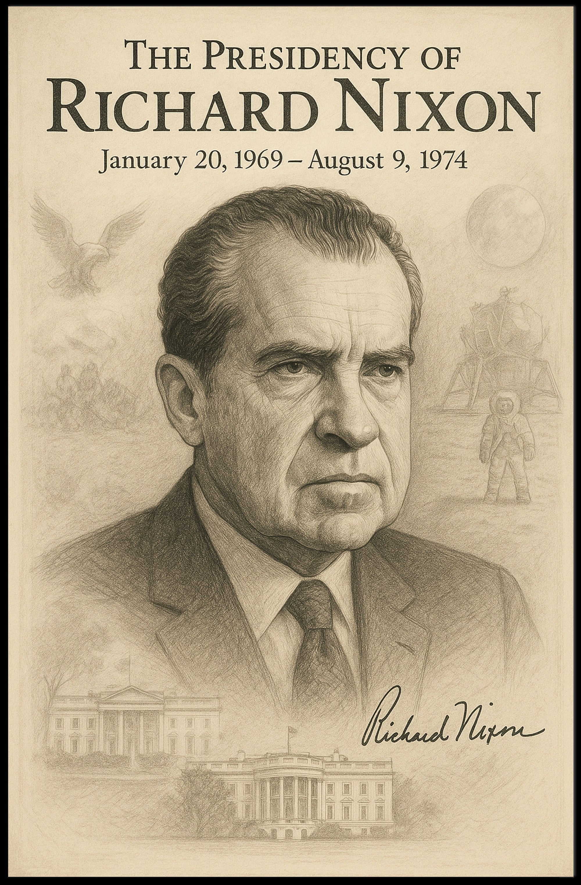Richard Nixon The Presidency Wall Art Poster PosterGoat