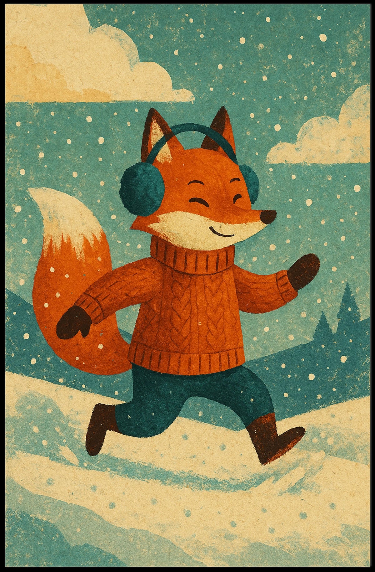 Winter Fox Adventure Poster