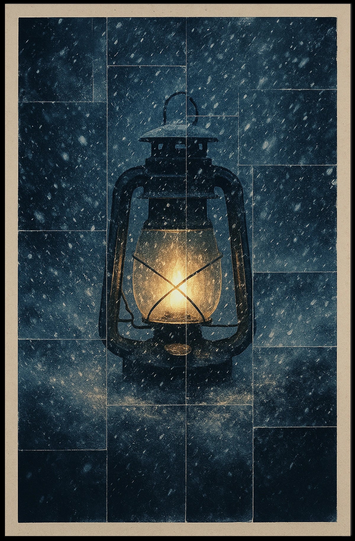 Lantern In The Snow Poster