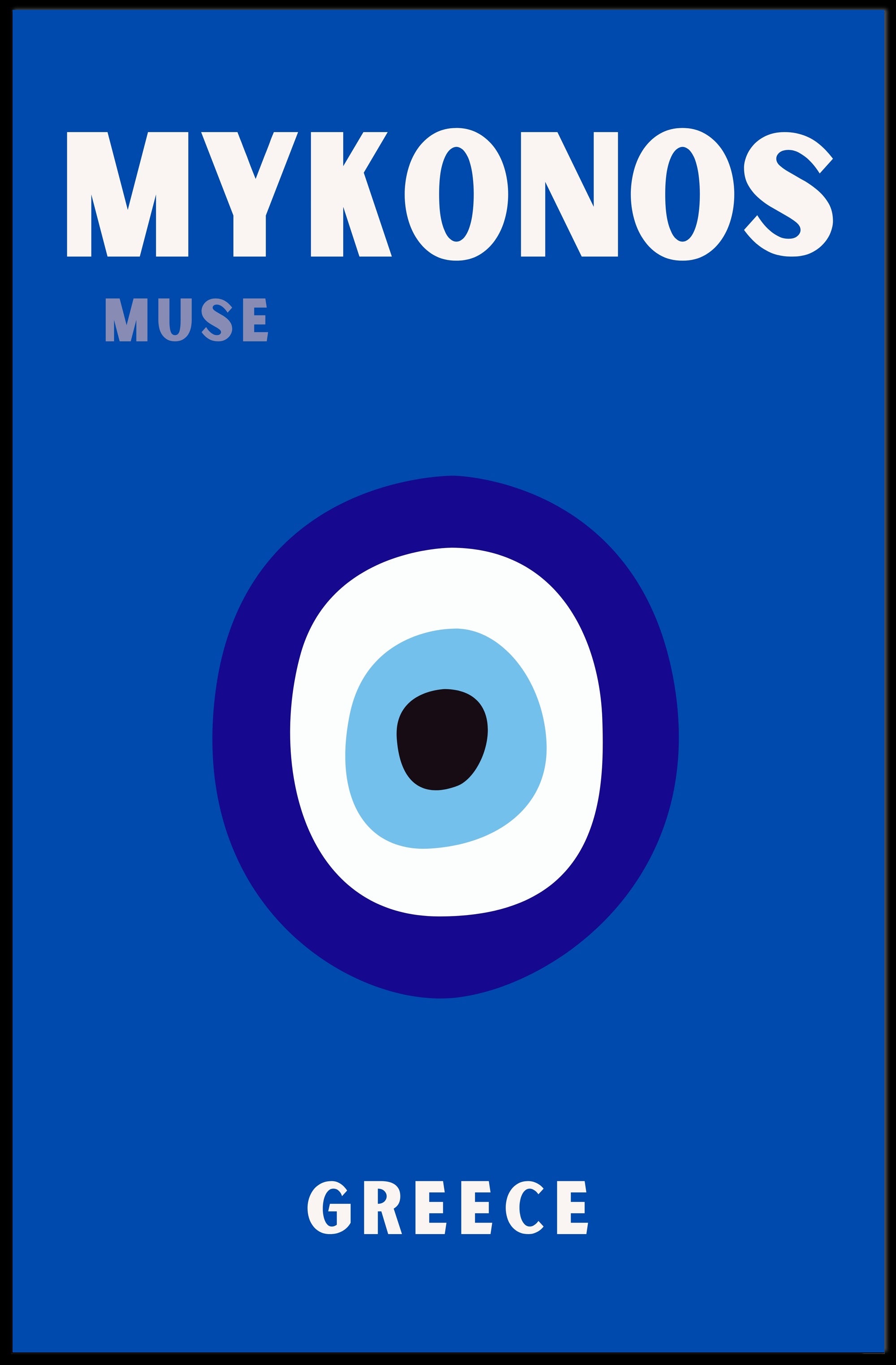MYKONOS Muse Eye Icon Greece Travel Poster PosterGoat
