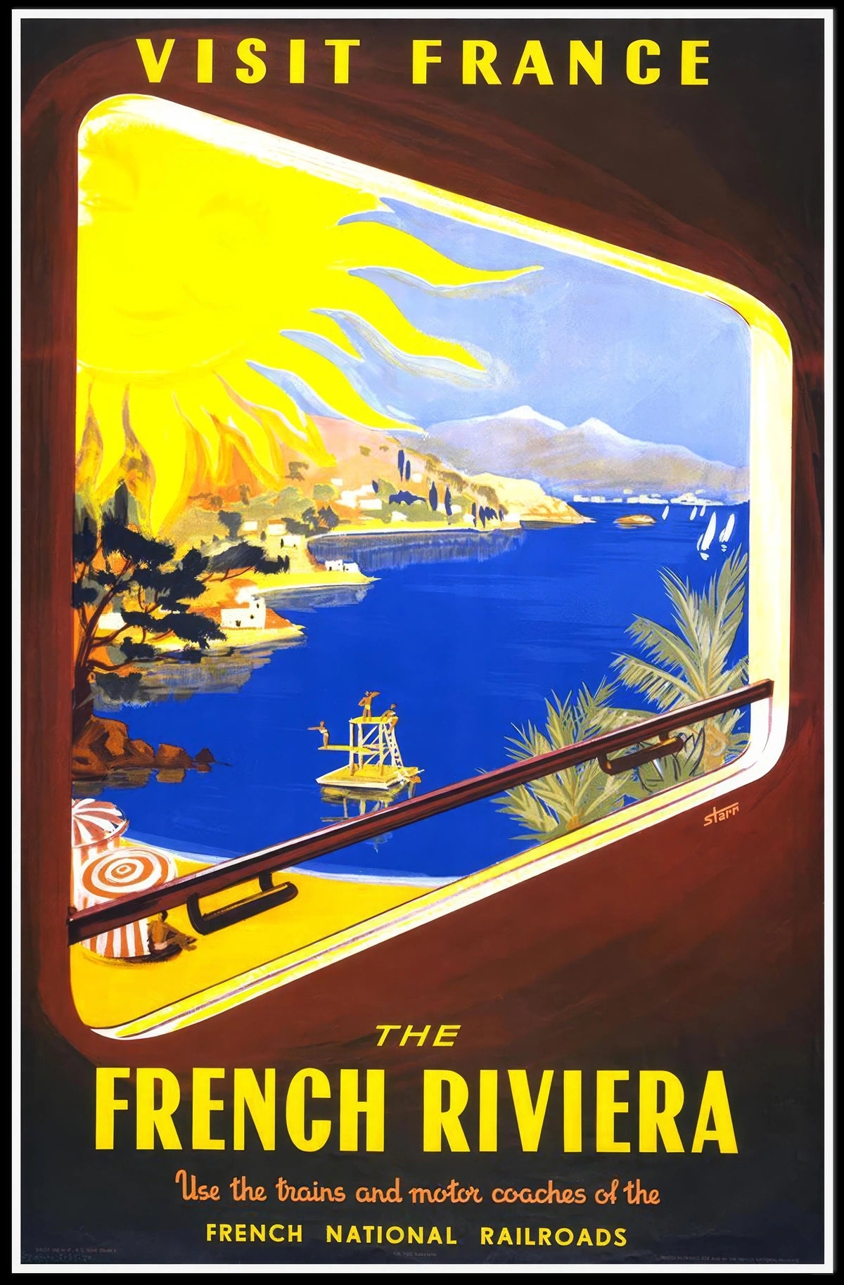 Visit France The French Riviera Poster