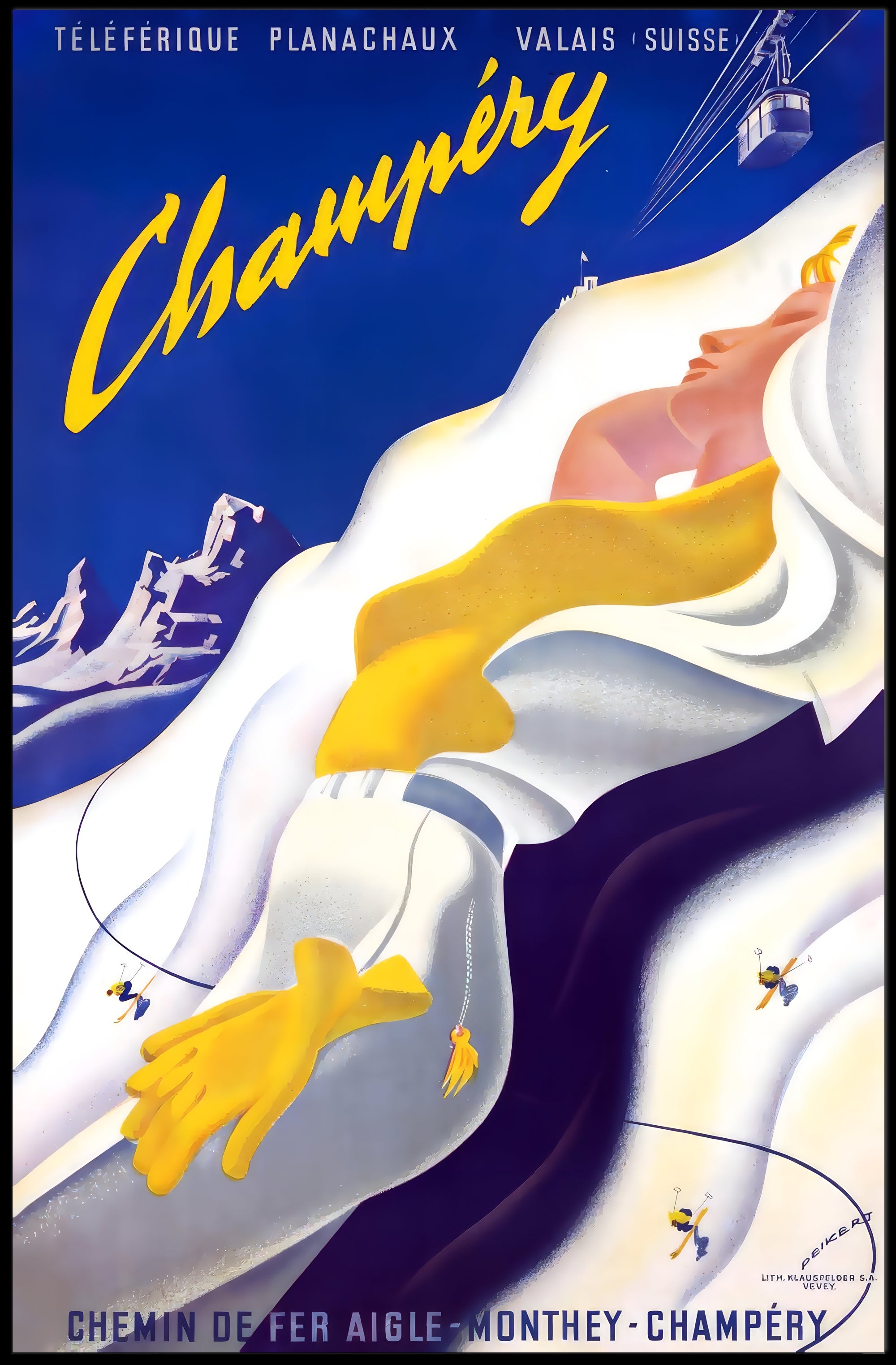 Champéry Adventure Vintage Travel Art Poster PosterGoat