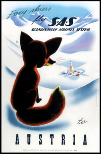 Vintage SAS Travel Poster: Explore Austria's Alpine Charm Travel Poster PosterGoat
