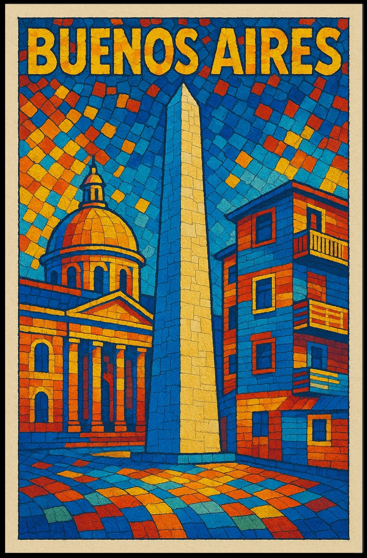 Buenos Aires Mosaic Poster